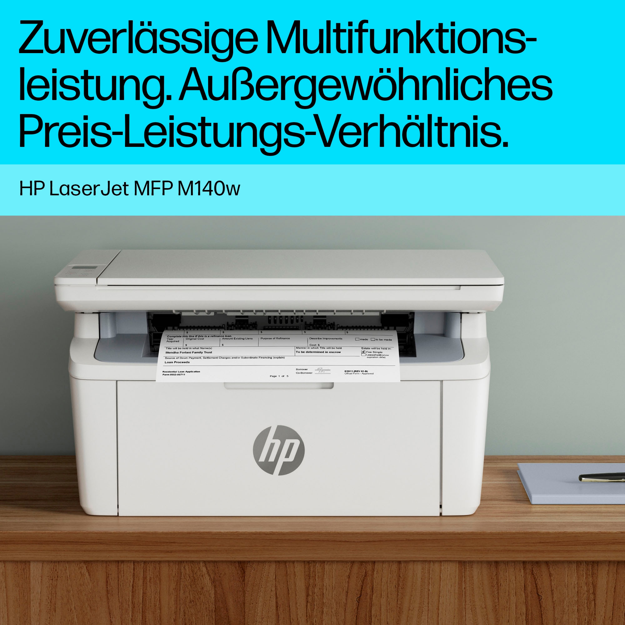HP Multifunktionsdrucker »LaserJet MFP M140w«