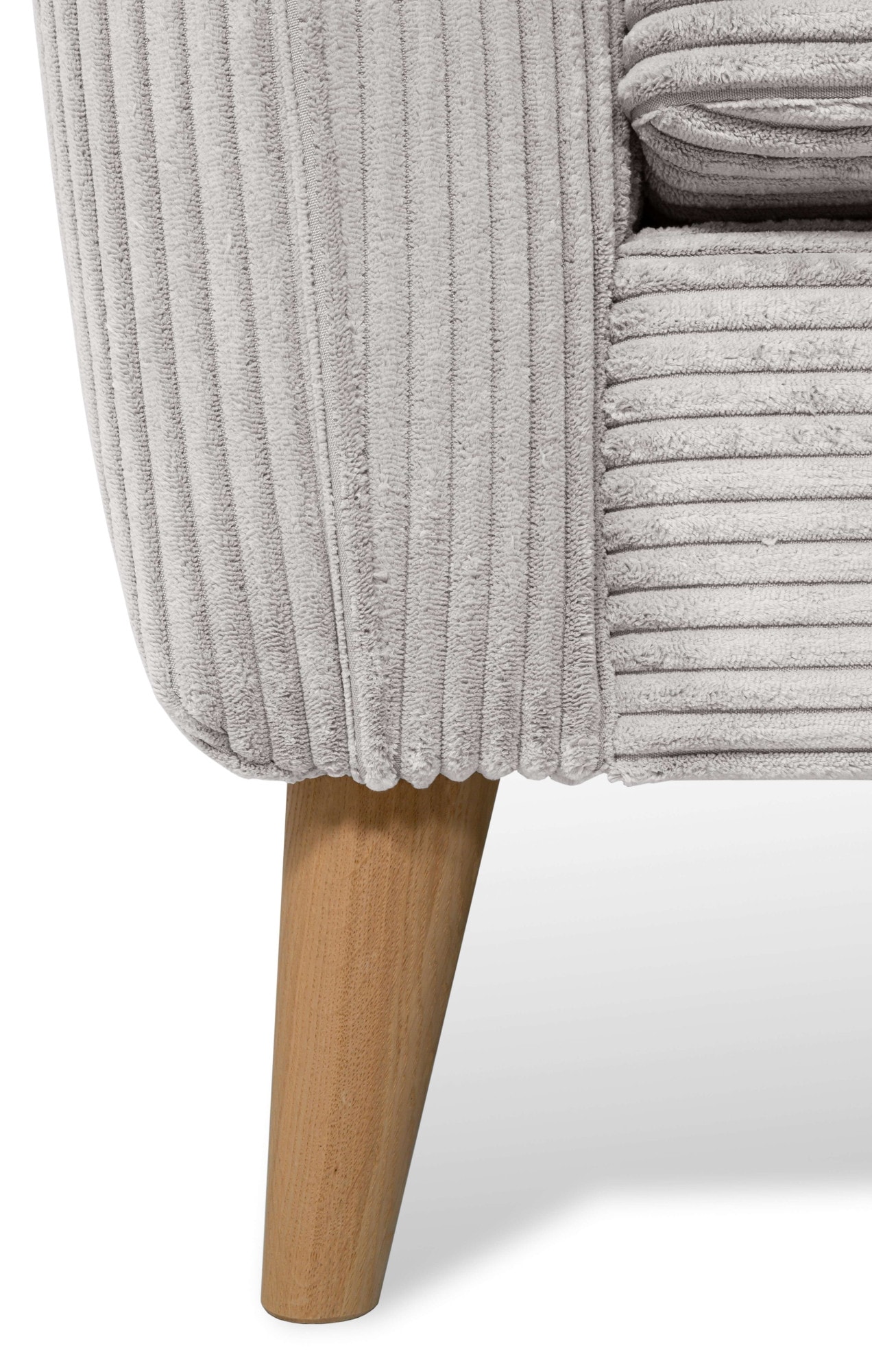 Home affaire Ecksofa »MARSEILLE 278/202 cm, L-Form, Ottom. rechts/links, verschiedene Bezüge«, Massivholzbeine Eiche, Landhausstil, Wellenunterfederung