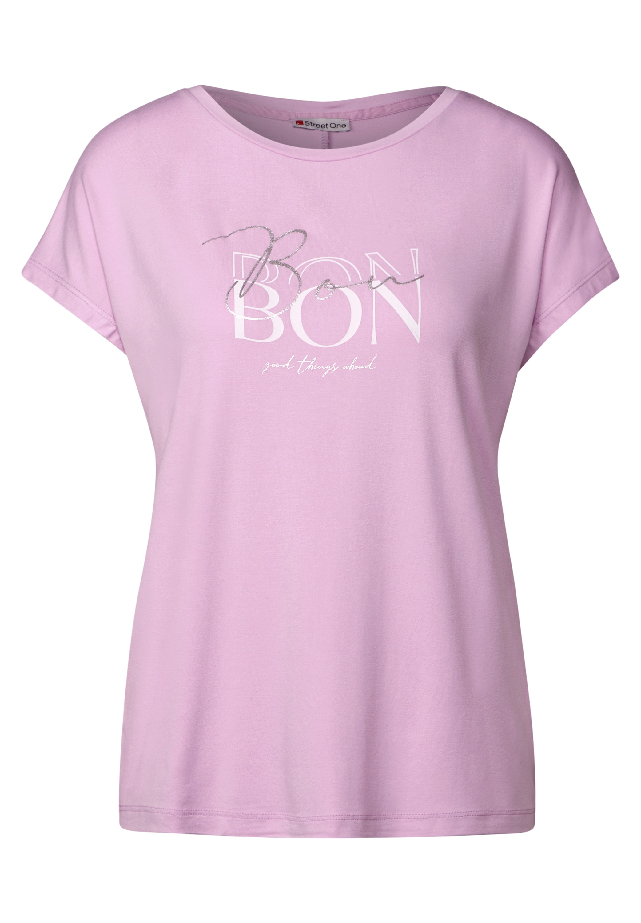 STREET ONE T-Shirt, aus softem Materialmix