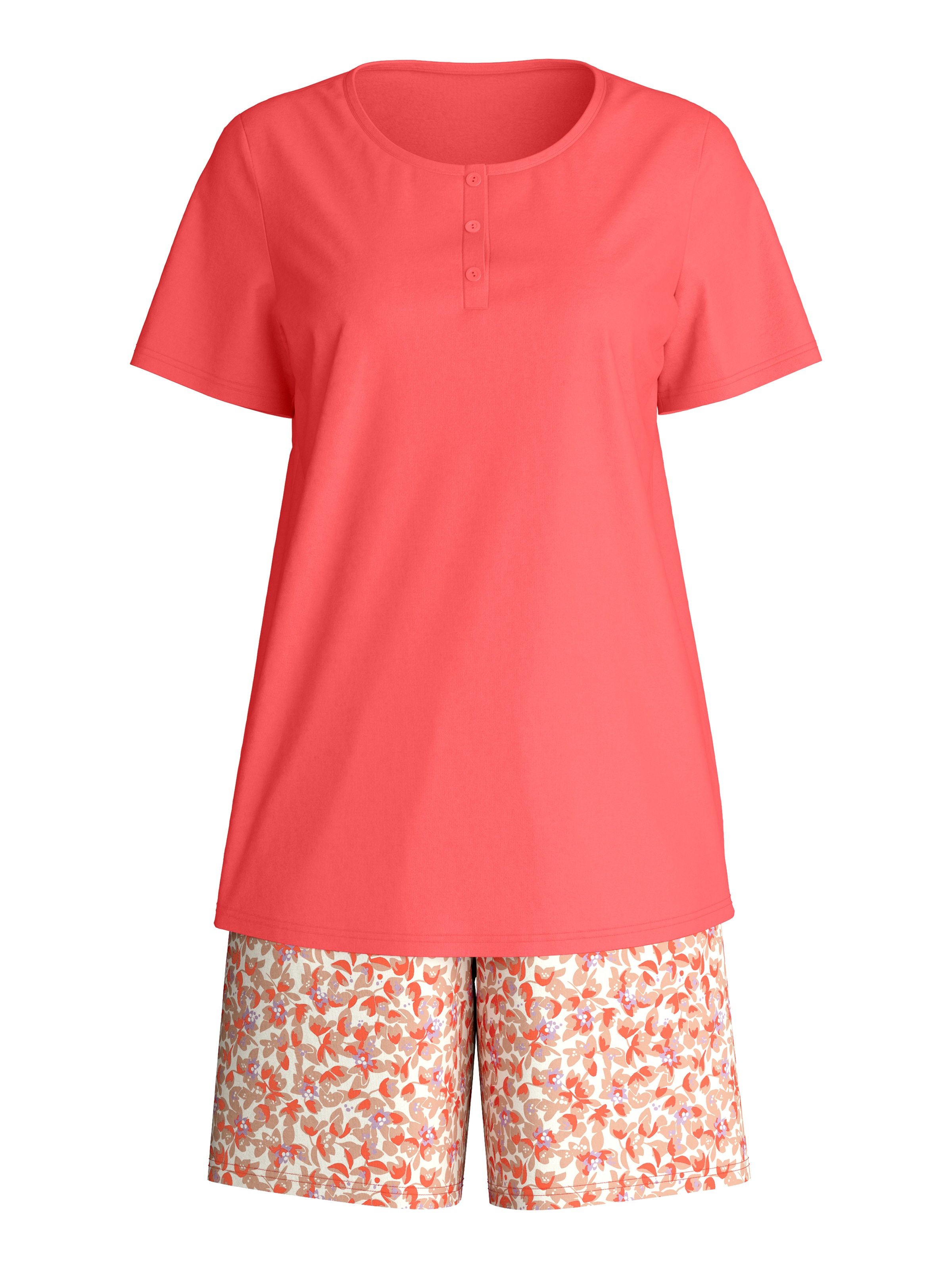 CALIDA Shorty "Flower Nights" 2 mit Rundhalsausschnitt, Kurzarm und geblümt günstig online kaufen