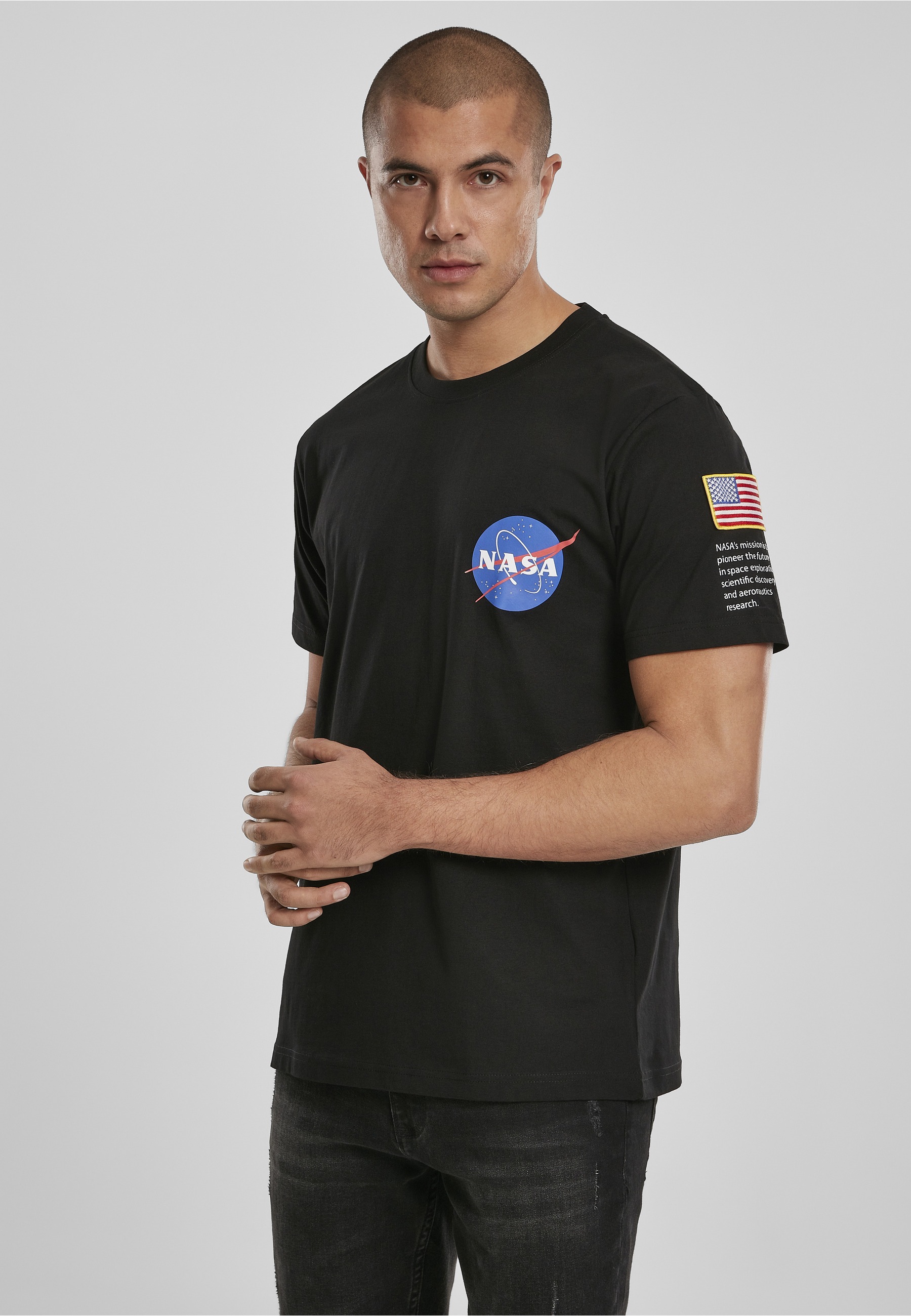 MisterTee T-Shirt »MisterTee Herren NASA Insignia Logo Flag Tee« 1 Stk.