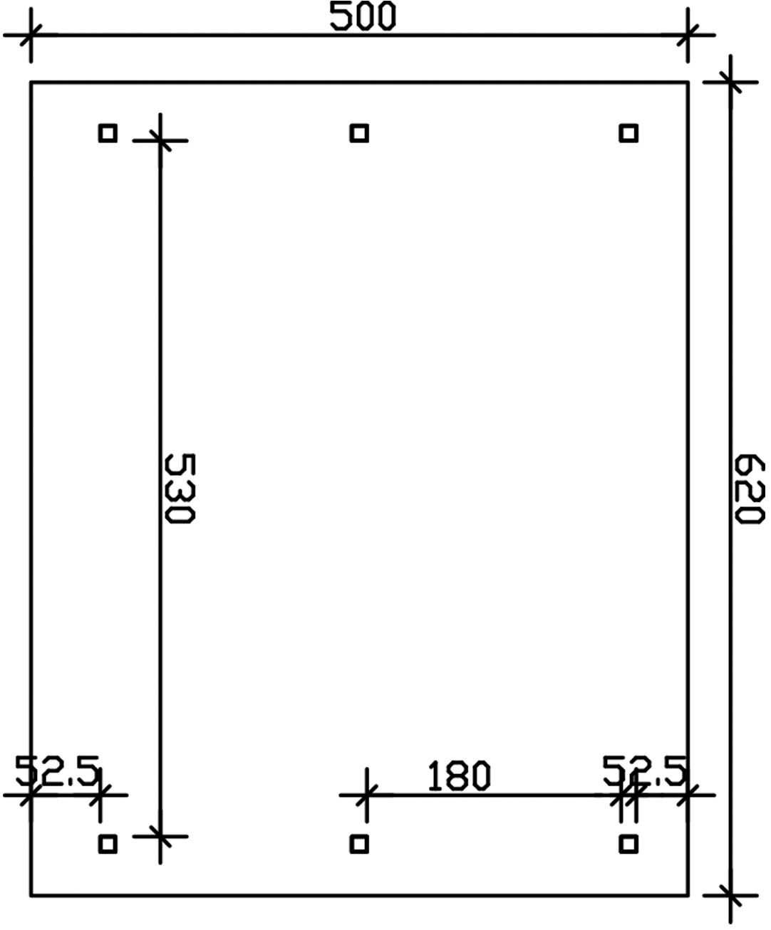 Skanholz Doppelcarport »Wallgau«, Nadelholz, 530 cm, Grün, mit schwarzen Dachschindeln