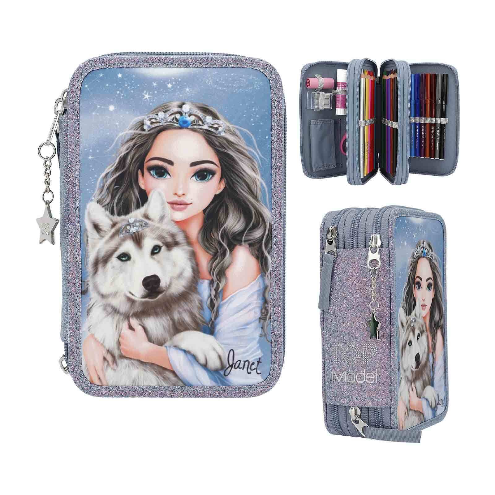 Depesche Buntstift »3-Fach Federtasche WOLF TOPModel 7 x 13 x 20 cm bunt«