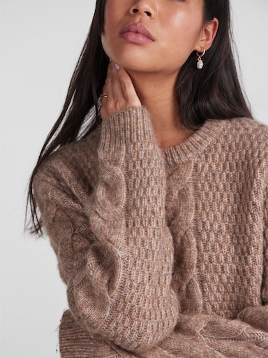 pieces Strickpullover "PCNINA LS O-NECK KNIT NOOS BC" günstig online kaufen
