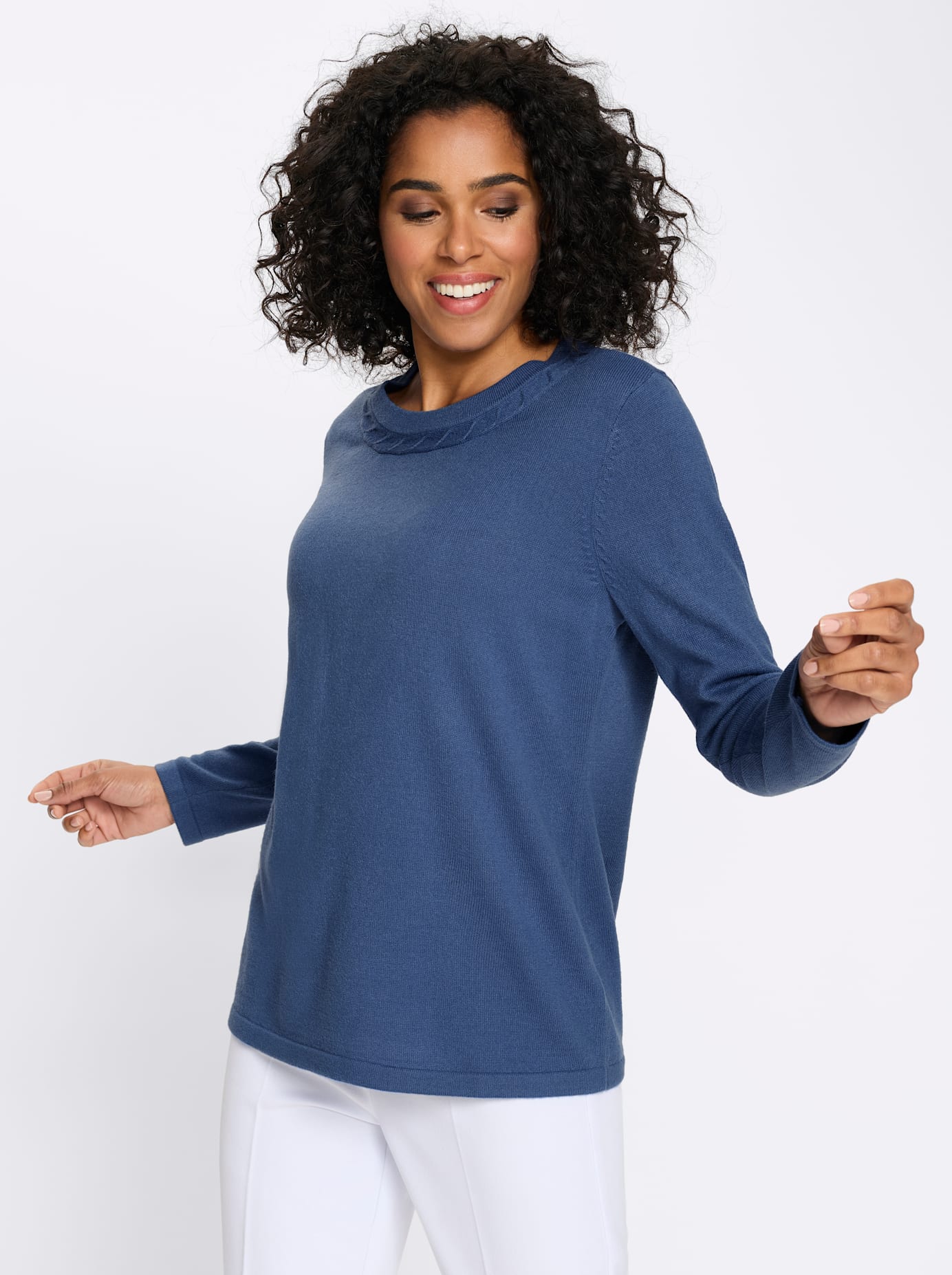Classic Basics Rundhalspullover "Langarm-Pullover"