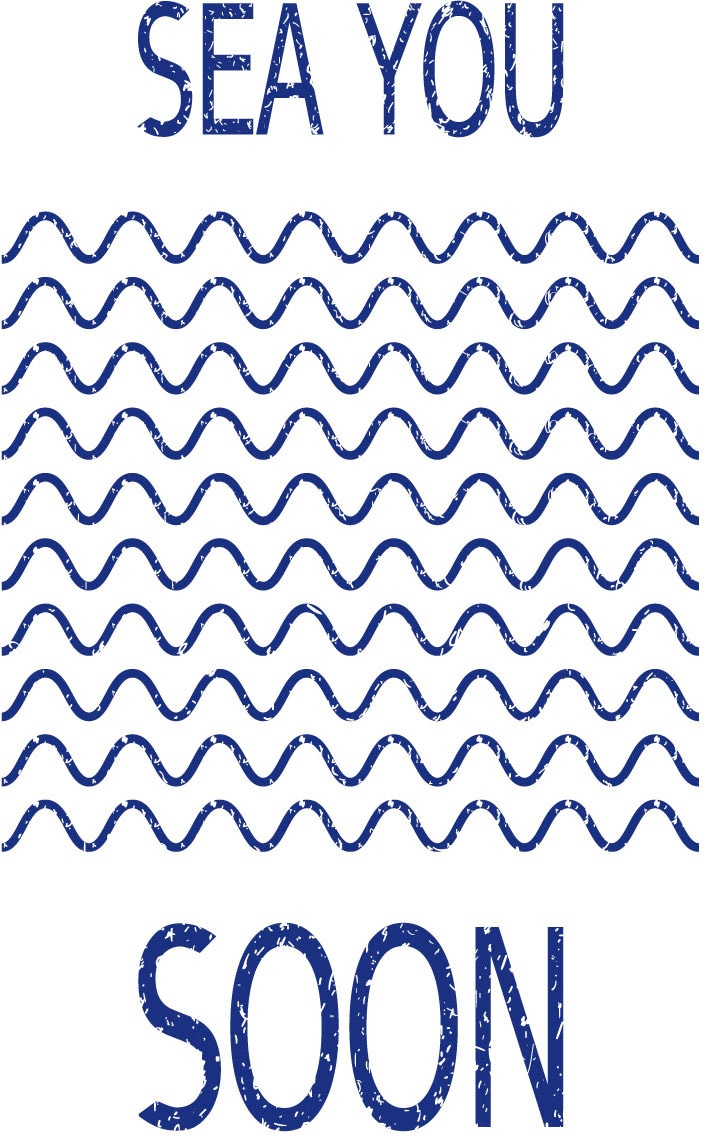 queence Metallbild »SEA« Meer | Schriftzug | Schriftzüge 1 Stk. tlg. Stahlschilder