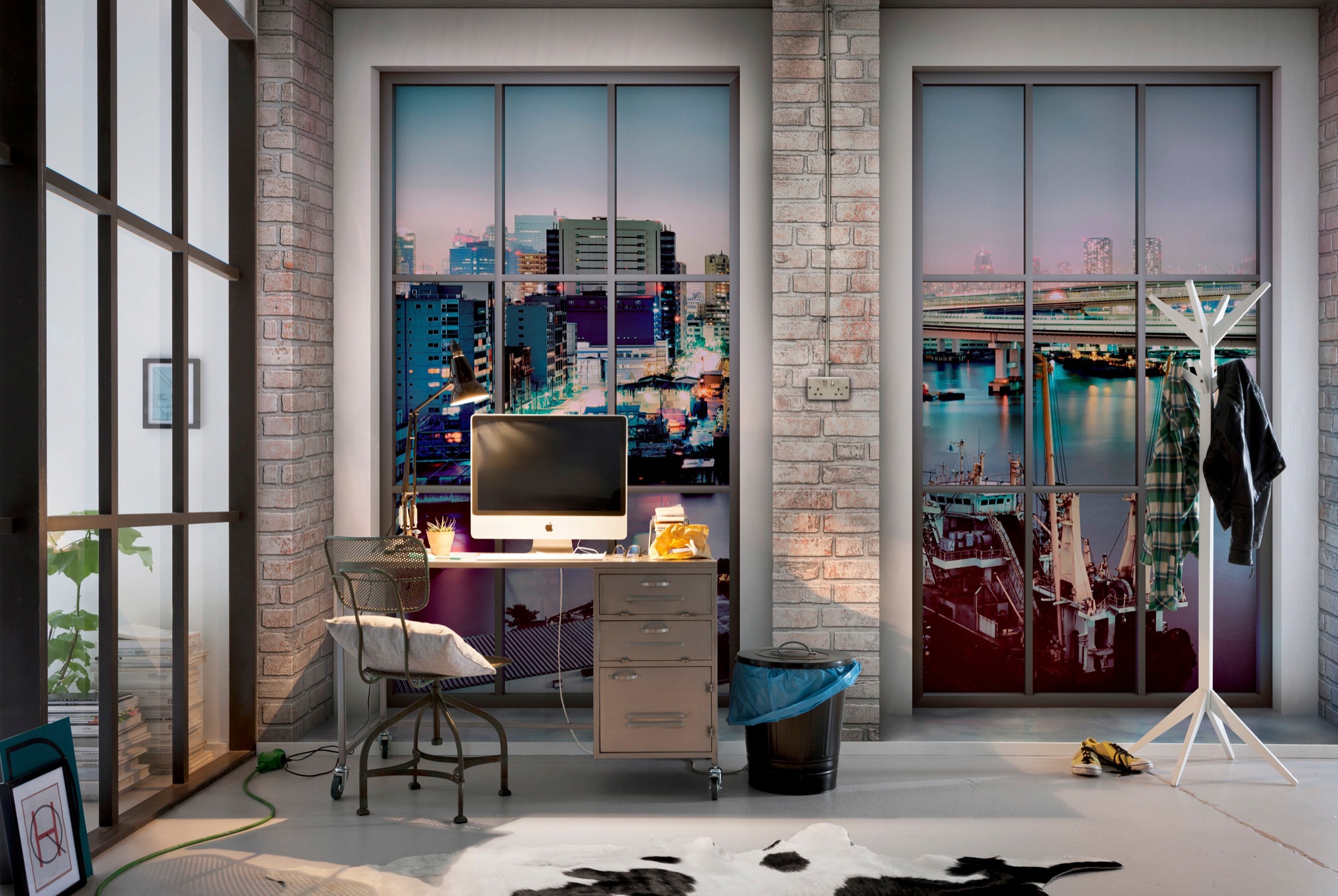 Komar Vliestapete »Vlies - Loft - Größe 368 x 248 cm«, bedruckt, Wohnzimmer, Schlafzimmer