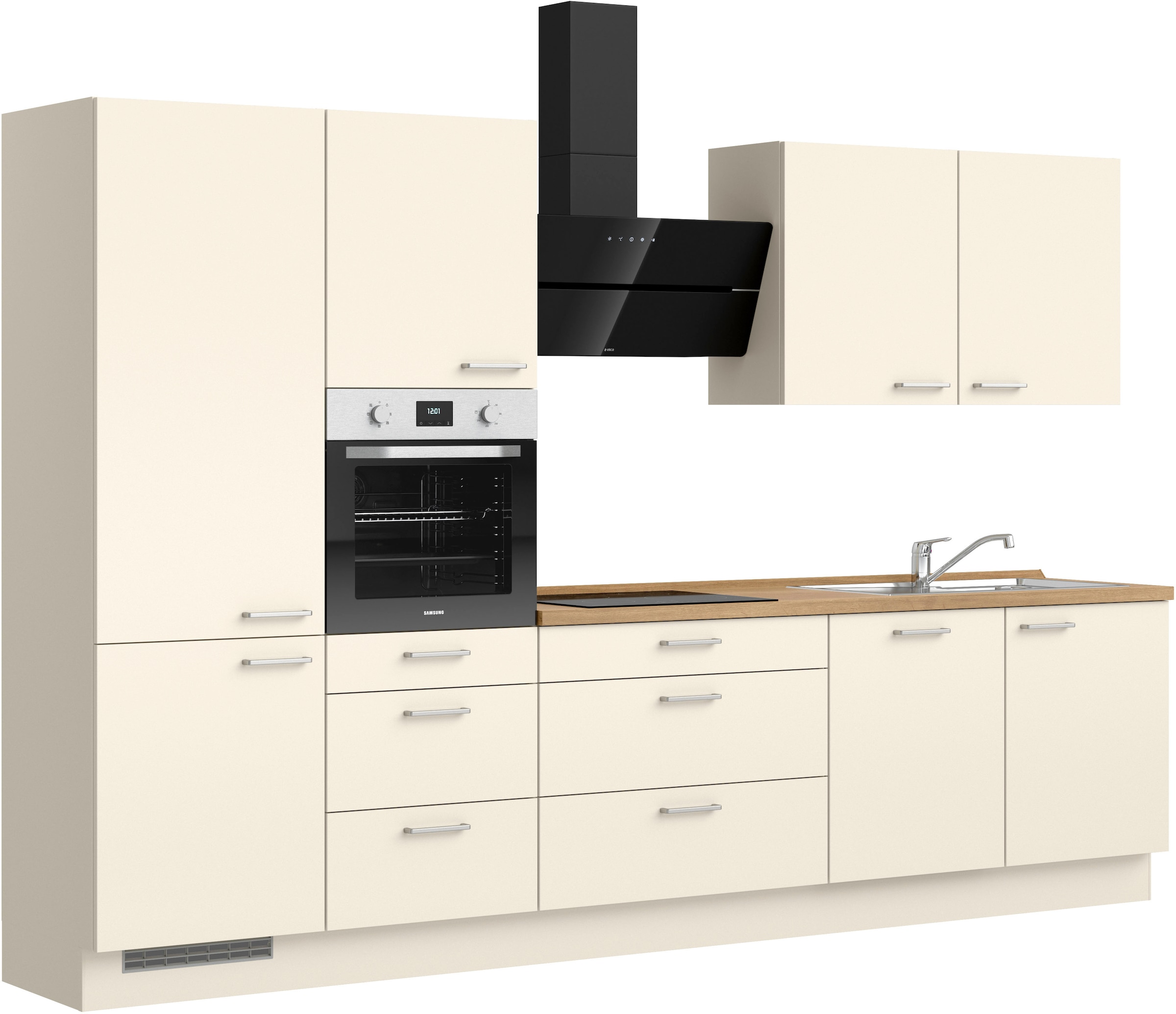 nobilia® Küchenzeile »"Touch II"«, vormontiert, Ausrichtung wählbar, Breite 330 cm, wahlw. mit E-Geräten