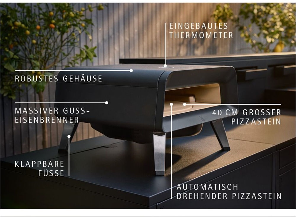 WMF Pizzaiolo Pro Gas-Pizzaofen 40cm, Schwarz