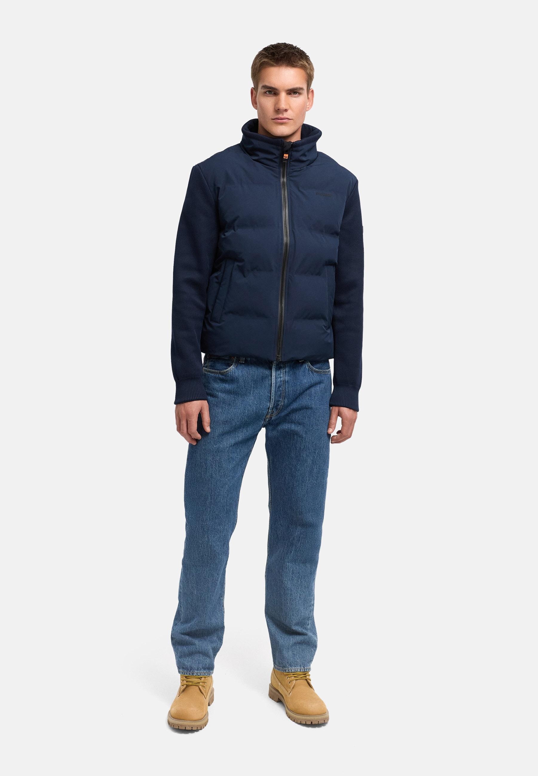 Stone Harbour Outdoorjacke »Eeron XX« ohne Kapuze Warme Jacke mit Strukturstrick in Piqué-Optik