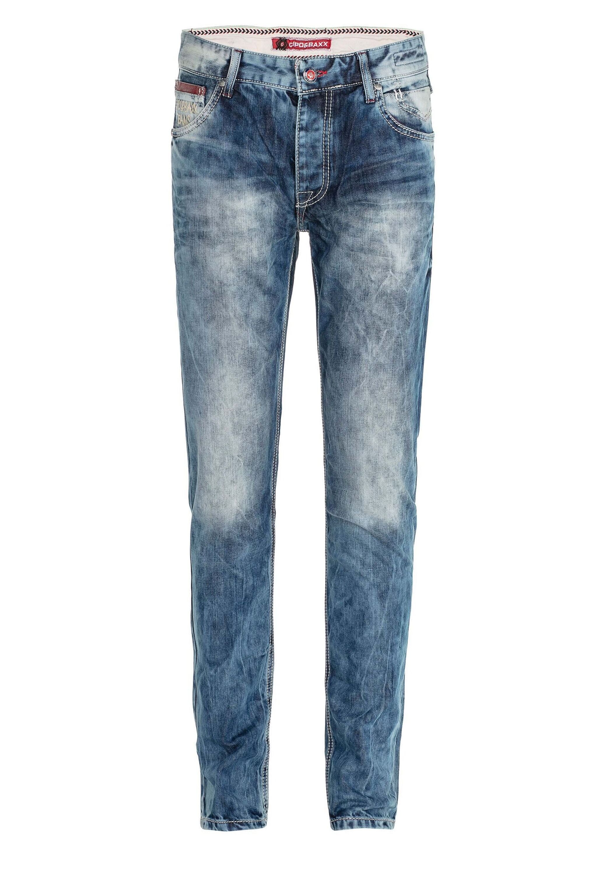 Cipo & Baxx Röhrenjeans »Jeans«, im Used-Look, CD-520