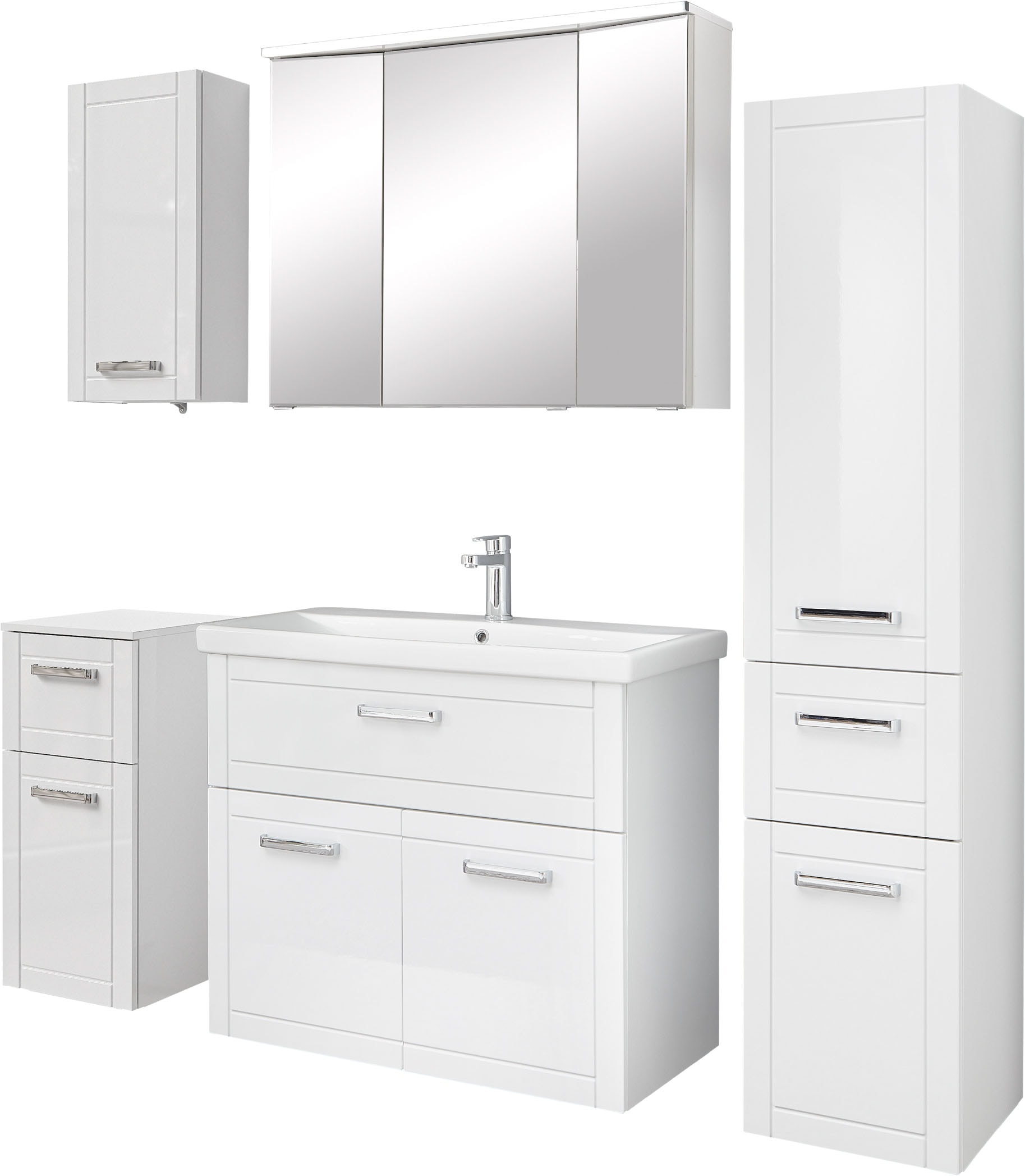 Saphir Badmöbel-Set "Serie 3007,6-teilig, mit Türdämpfer" 6 Stk. tlg.
