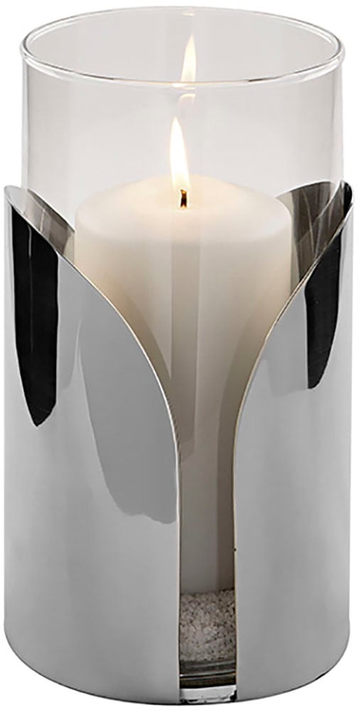 Windlicht x (1 Fink Höhe / Glas 12,5 BAUR Silberfarben 22cm »TADEA«, St.), online cm Edelstahl - kaufen | Ø -