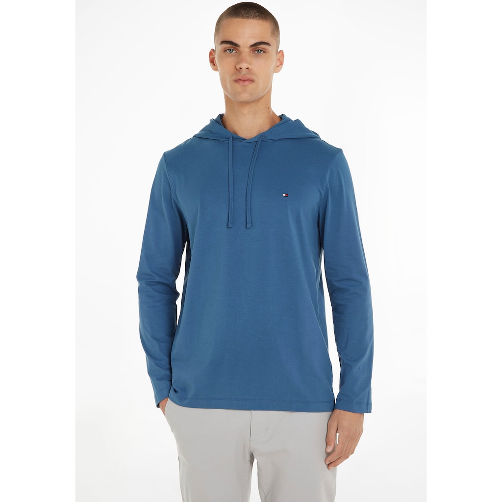 Tommy Hilfiger Kapuzenshirt »HOODED LS TEE«, mit dezenter Logo-Stickerei