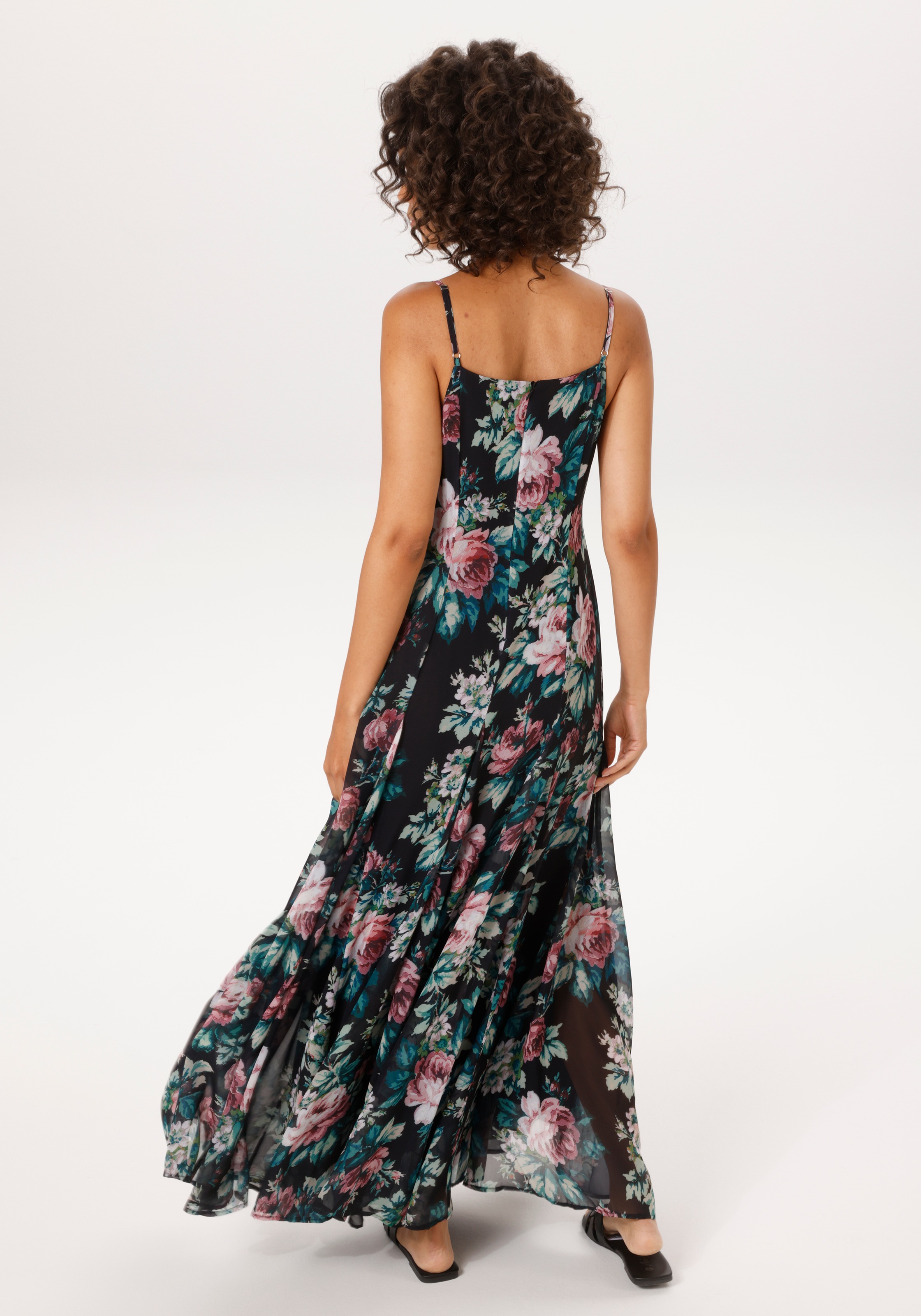 Aniston CASUAL Sommerkleid im farbenfrohen Blumendruck - jedes Teil ein Uni günstig online kaufen