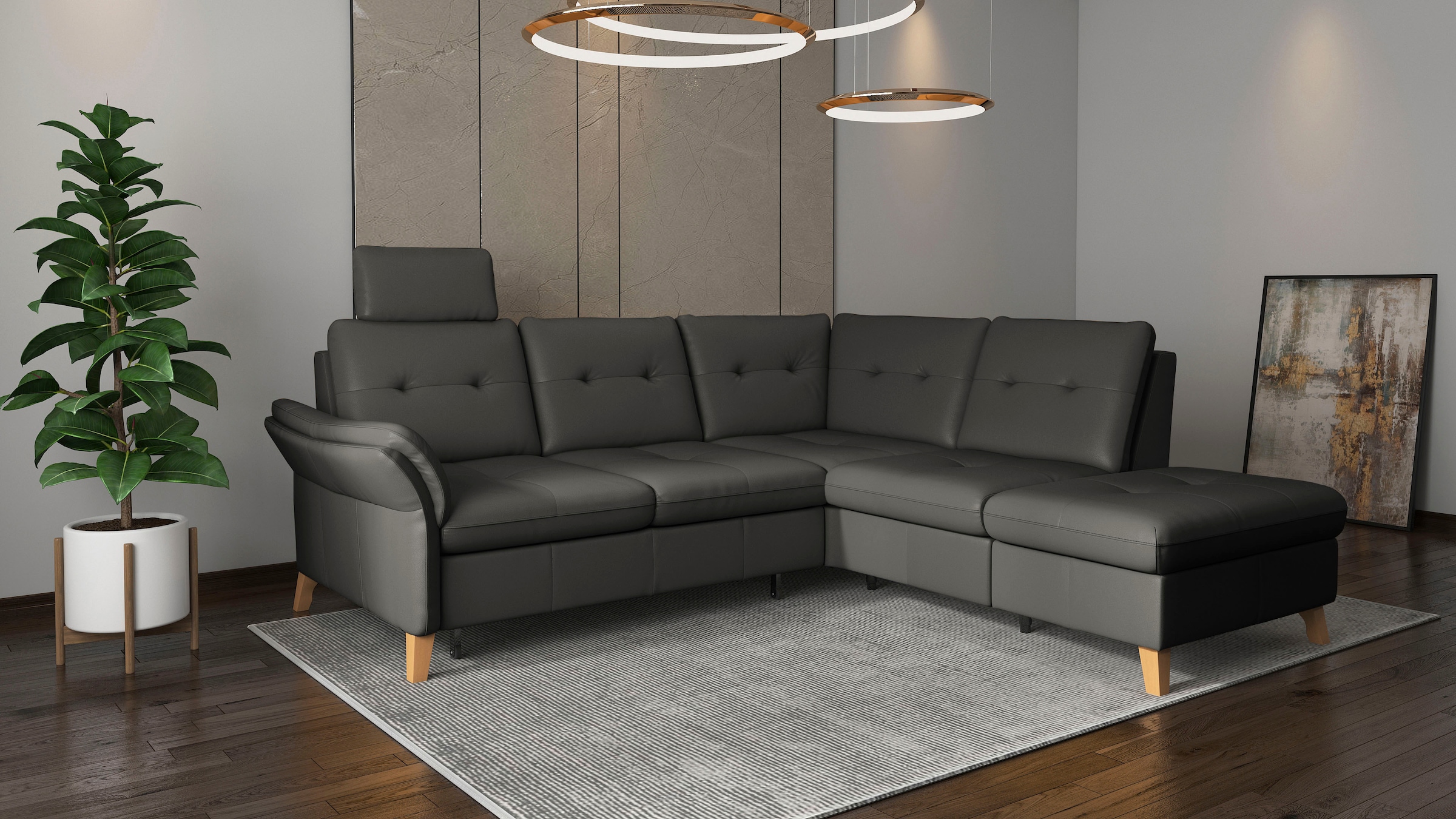 sit&more Ecksofa "Göteborg", inkl. Sitztiefenverstellung, wahlweise mit Bet günstig online kaufen