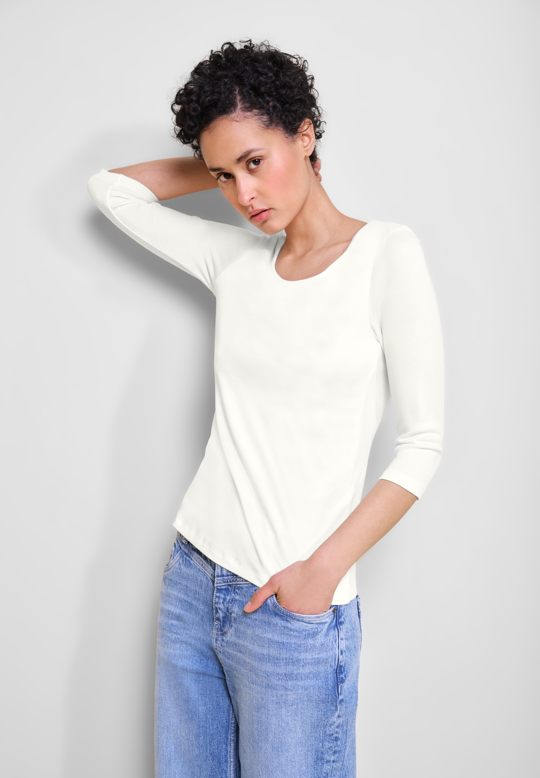 STREET ONE 3/4-Arm-Shirt, mit Rundhalsausschnitt