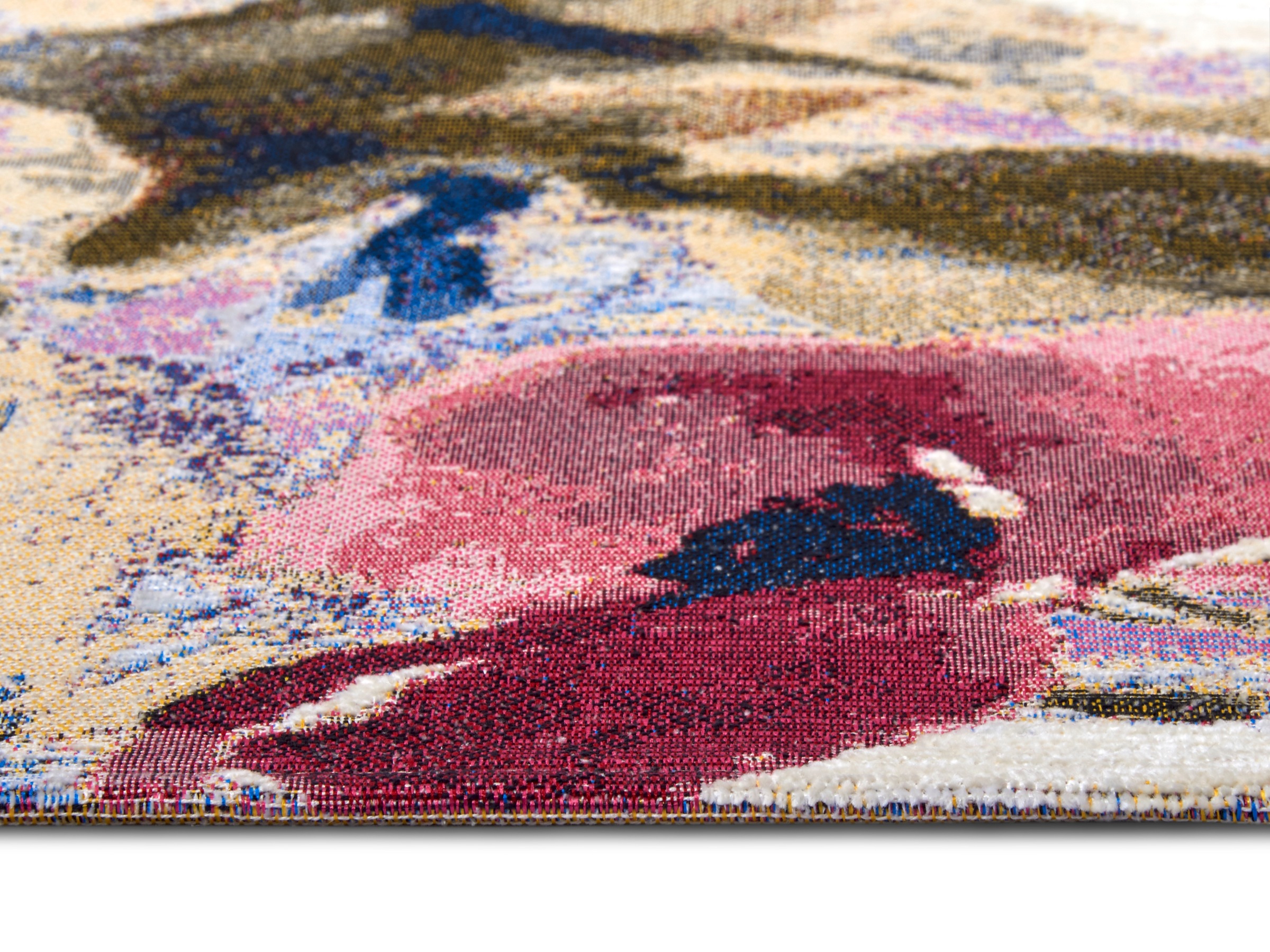 HANSE Home Teppich »Atika«, rechteckig, 5 mm Höhe, Floral, Kurzflor, pflegeleicht, Anti-Slip, Glanz, Wohnzimmer