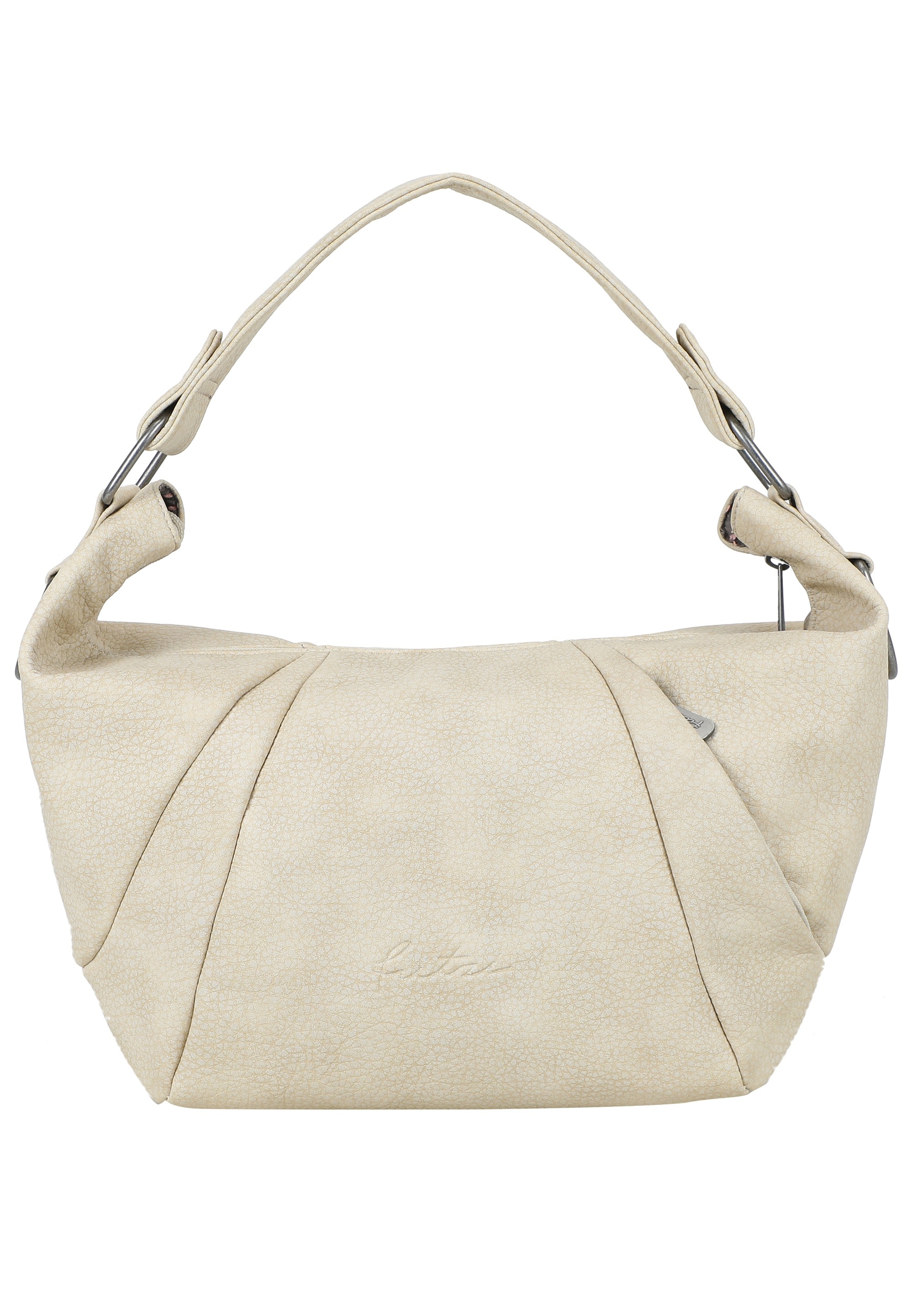 Fritzi Aus Preußen Henkeltasche FRITZI AUS PREUSSEN "Croissant Hobo", Herren, Gr. B/H/T: 13cm x 25cm x 30cm, weiß, Polyurethan (PU), unifarben, Taschen, mit dekorativen Hardware-Schnallen an den Seiten