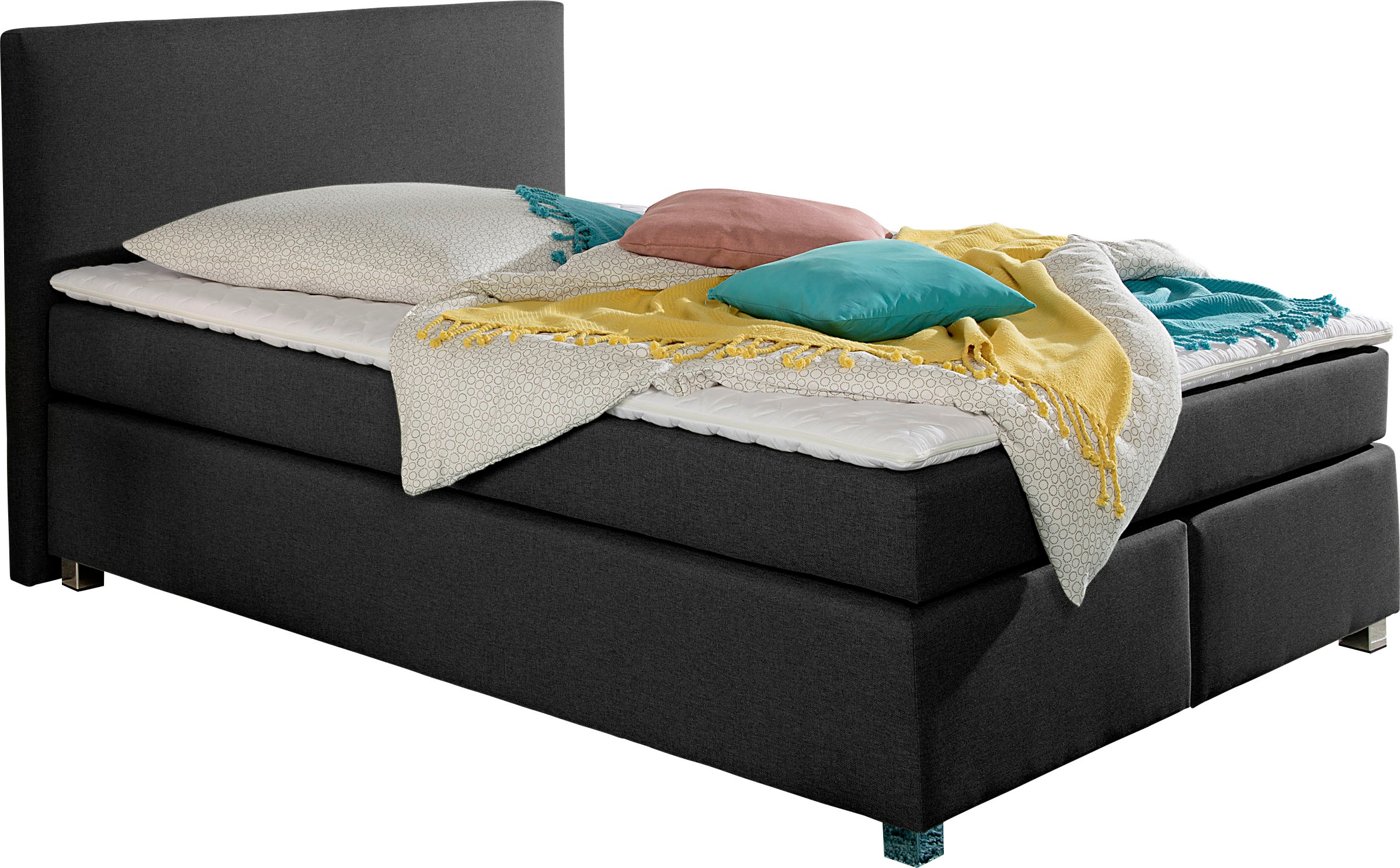 Home affaire Boxspringbett "Eliana" inkl. Topper, in 4 Breiten, 3 Matratzen günstig online kaufen