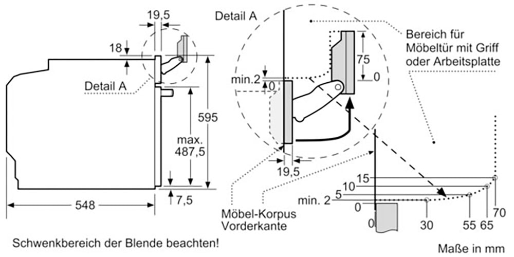 BOSCH Dampfbackofen Serie 8 »HSG7361B1«, mit Teleskopauszug nachrüstbar, AirFry-Funktion