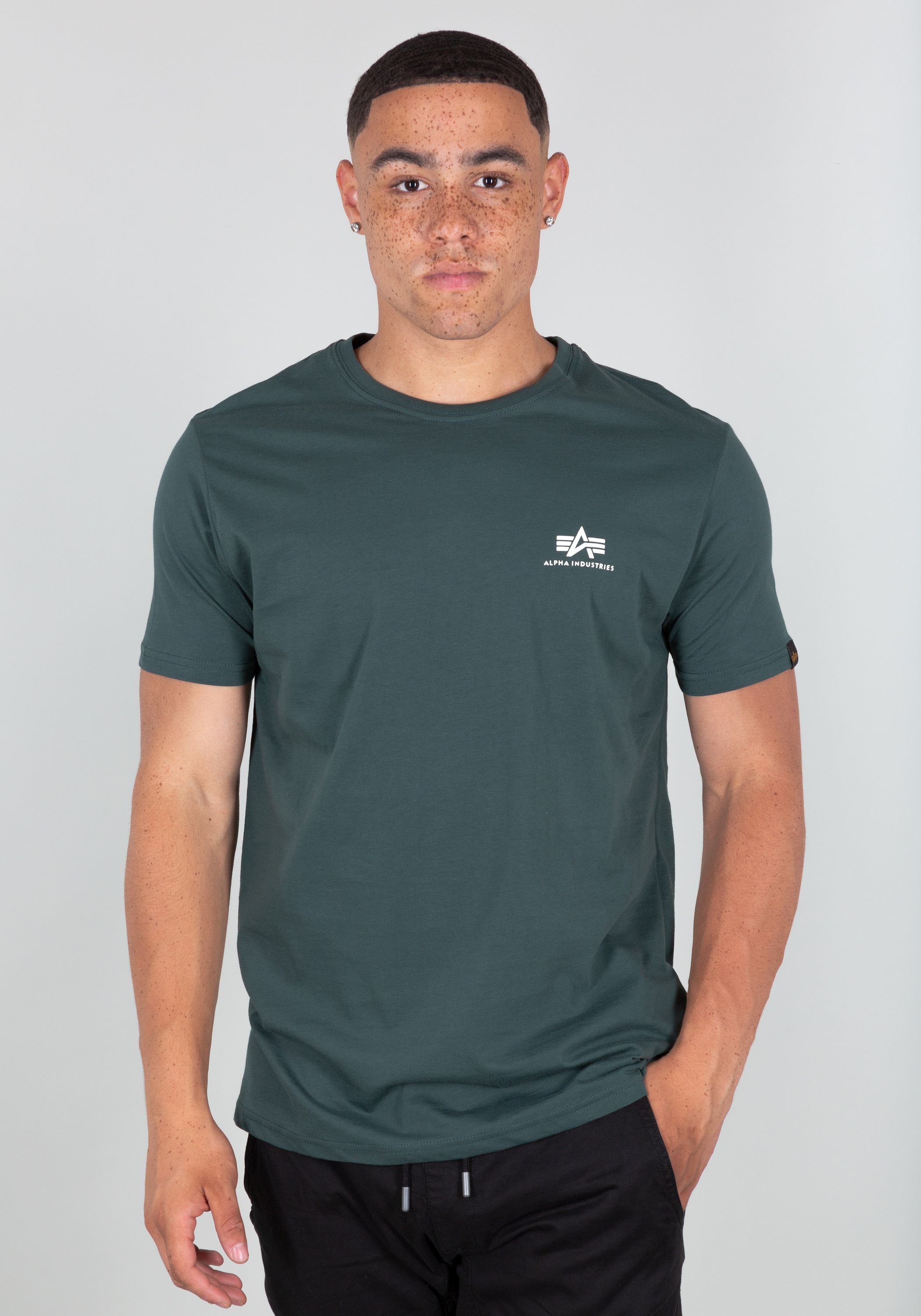 Alpha Industries T-Shirt "Alpha Industries Men - T-Shirts Basic T Small Log günstig online kaufen