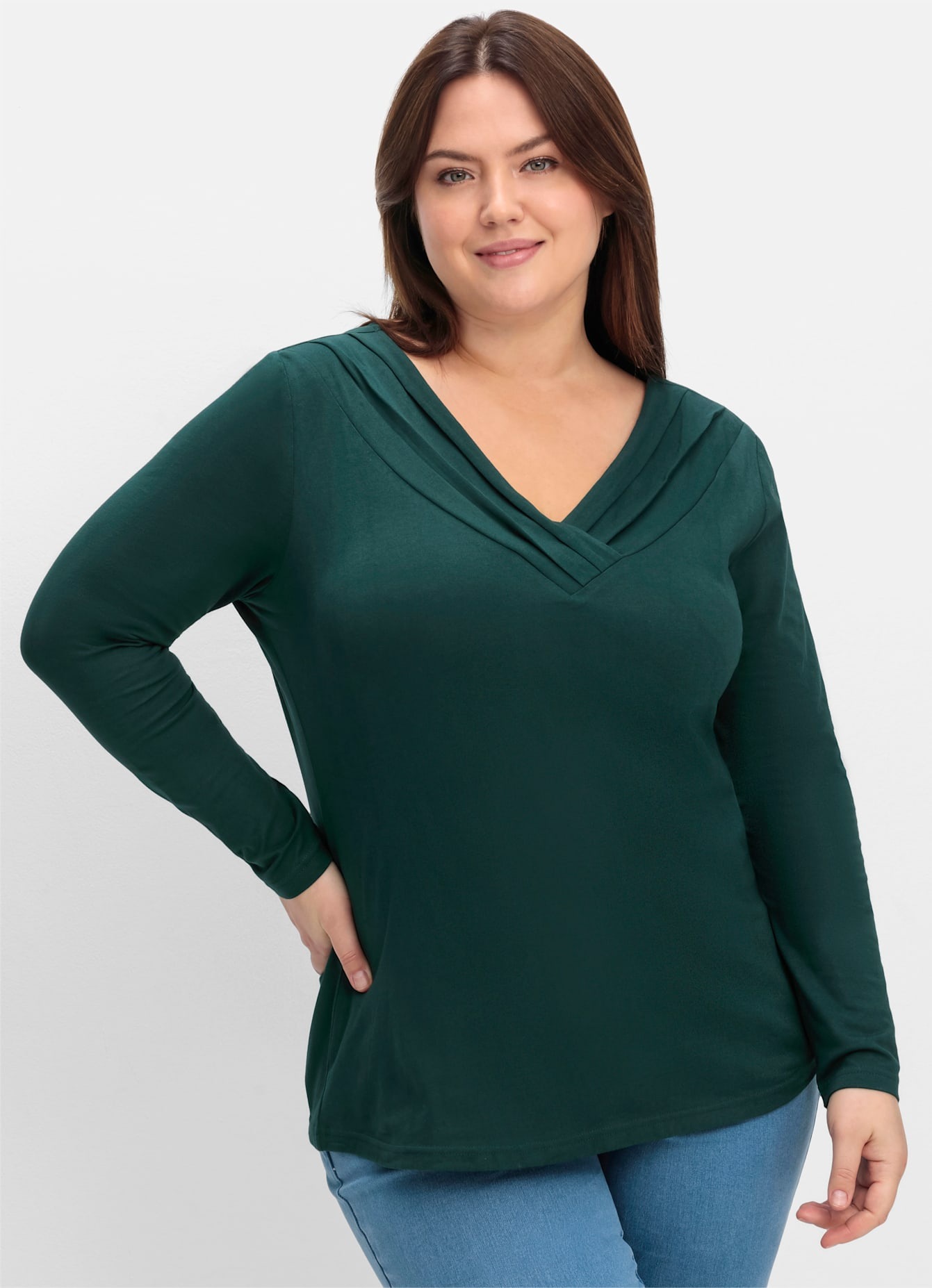 sheego by Joe Browns Langarmshirt "Langarmshirt" 1 Stk. günstig online kaufen