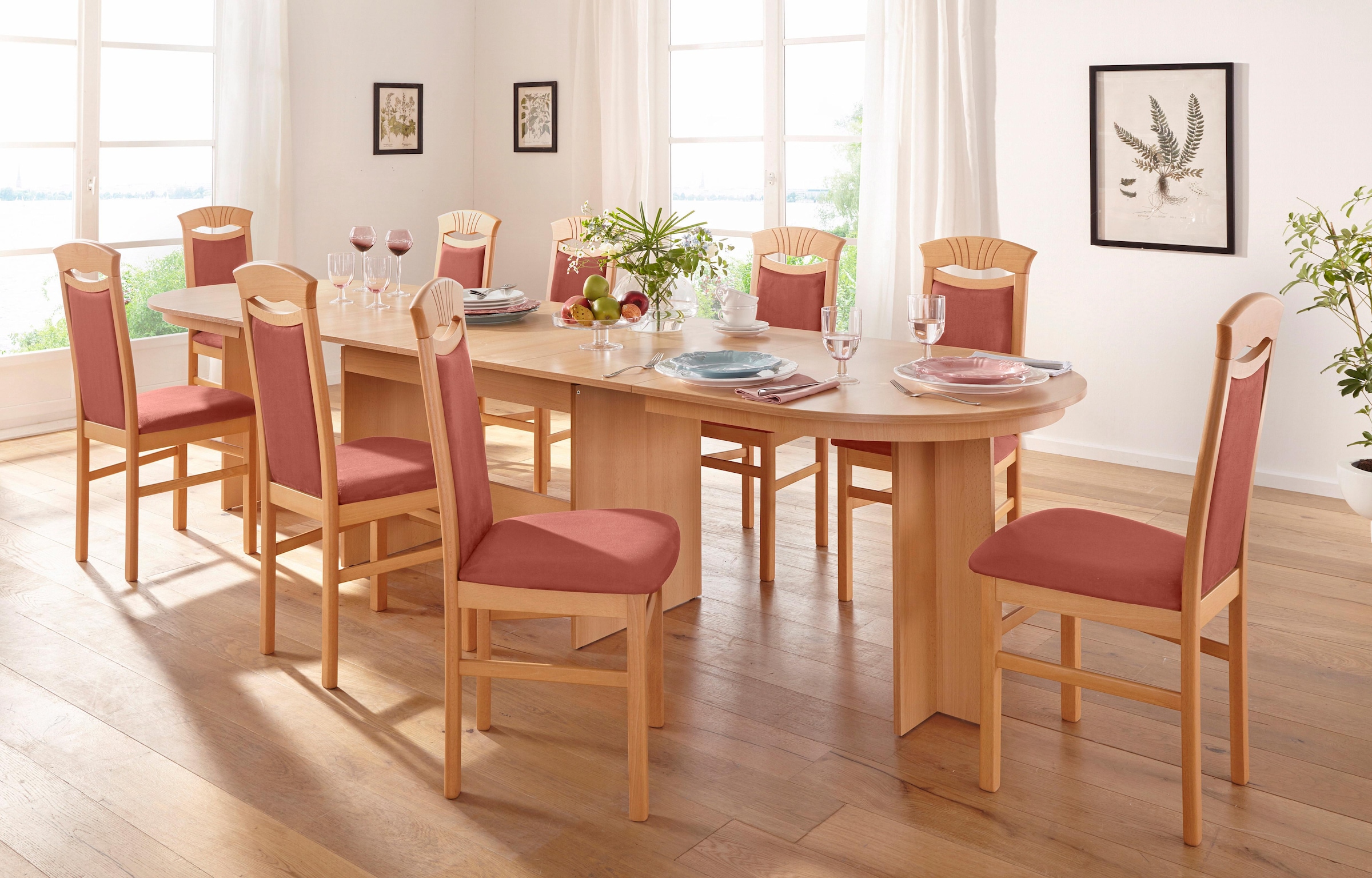Home affaire Esszimmerstuhl "Franz", (Set), 2 St., Microfaser, strapazierfä günstig online kaufen