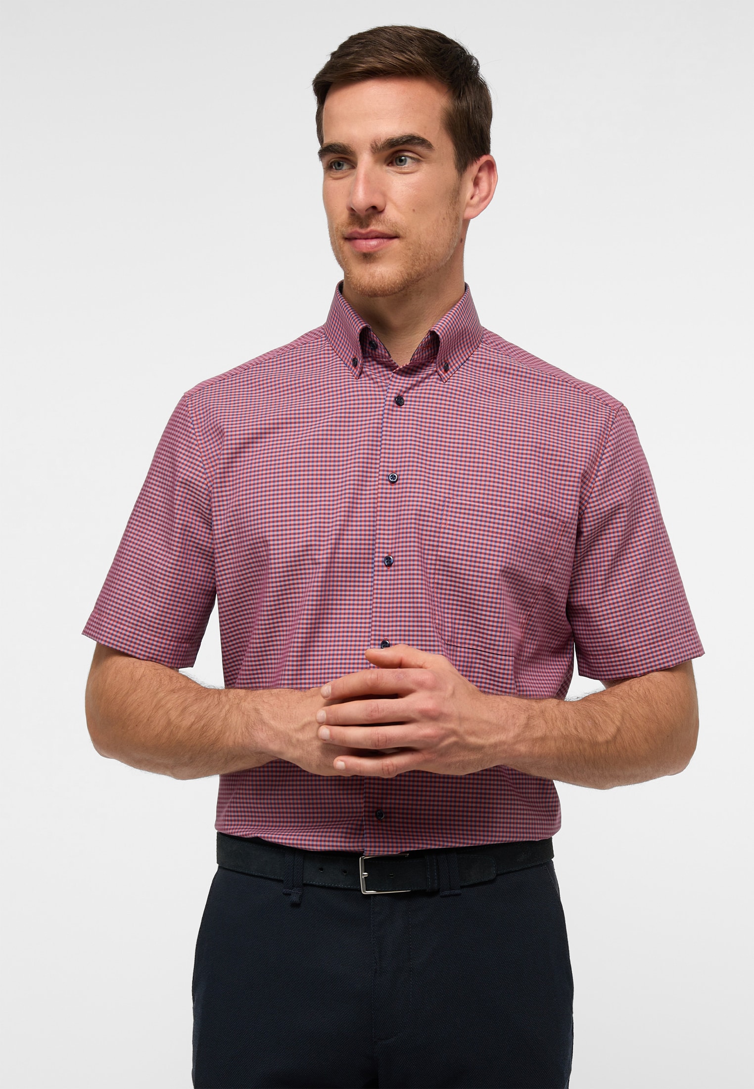 Eterna Kurzarmhemd "COMFORT FIT" NON IRON (bügelfrei) günstig online kaufen