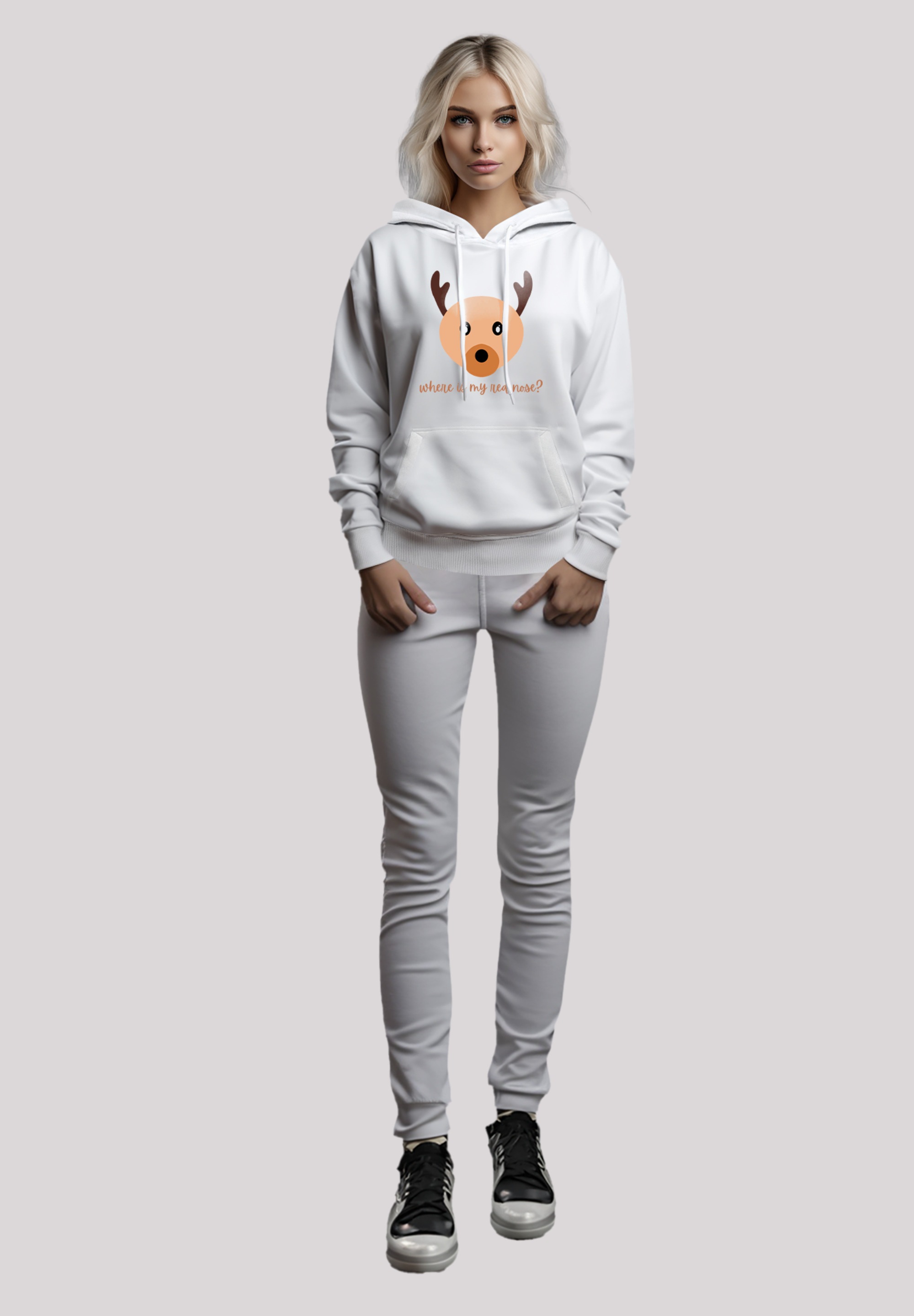F4NT4STIC Kapuzenpullover »Weihnachten Red Nose«, Premium Qualität, Weihnachten, Geschenk