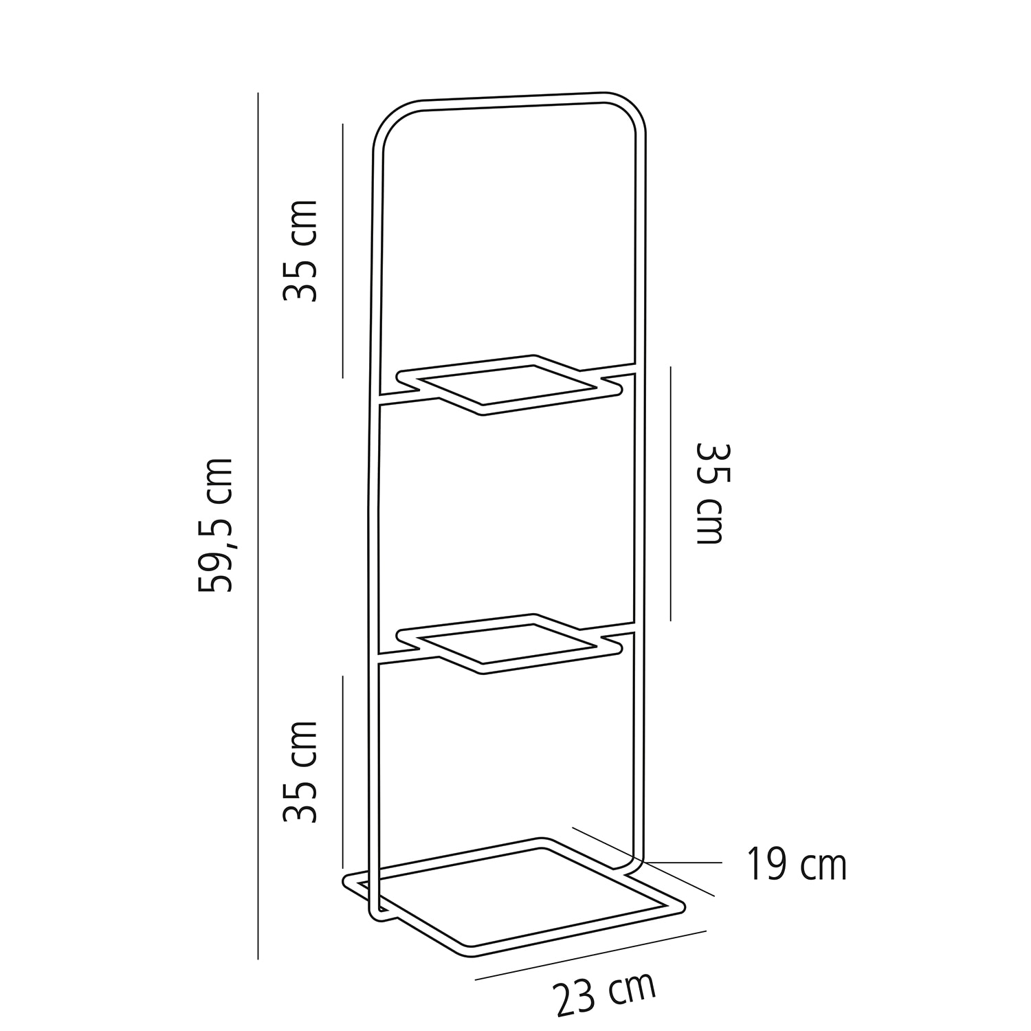 APS Aufbewahrungssystem »PERFECTO, Buffetständer aus Metall, 3-Stufig« 1 tlg. tlg. stabiler Ständer für flexible und professionelle Präsentationen