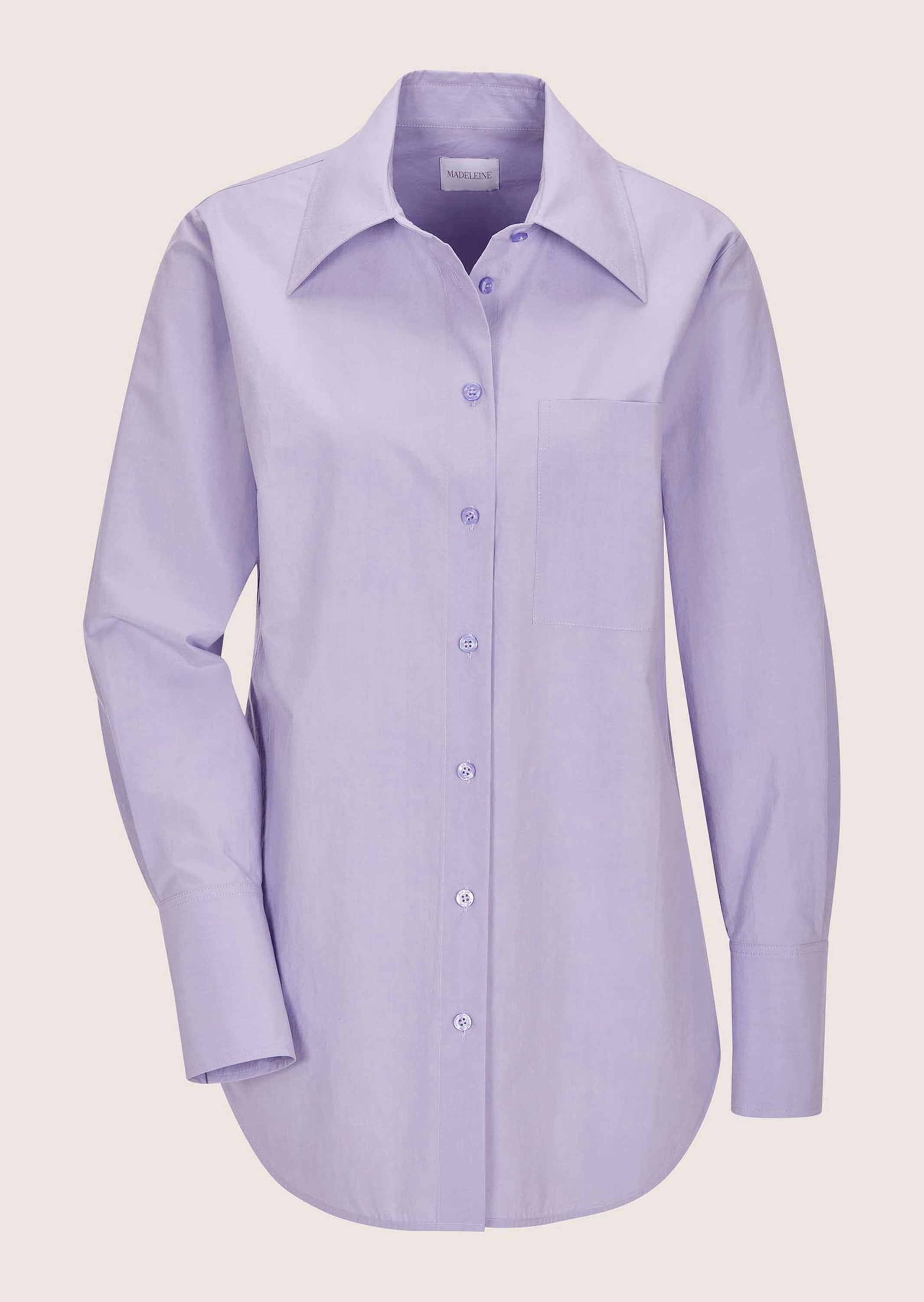 MADELEINE "Hemdbluse Baumwollbluse mit Hemdkragen" Ärmelschlitz