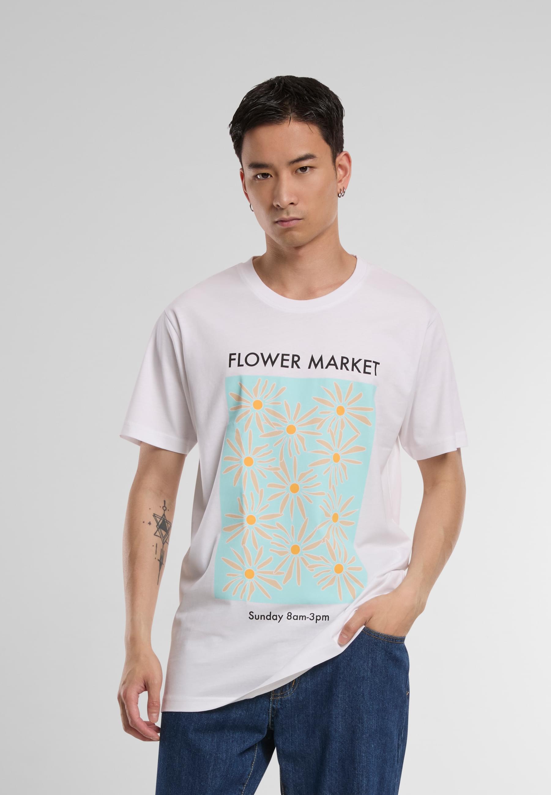MisterTee T-Shirt »MisterTee Damen Ladies Flower Market Tee«, (1 tlg.)