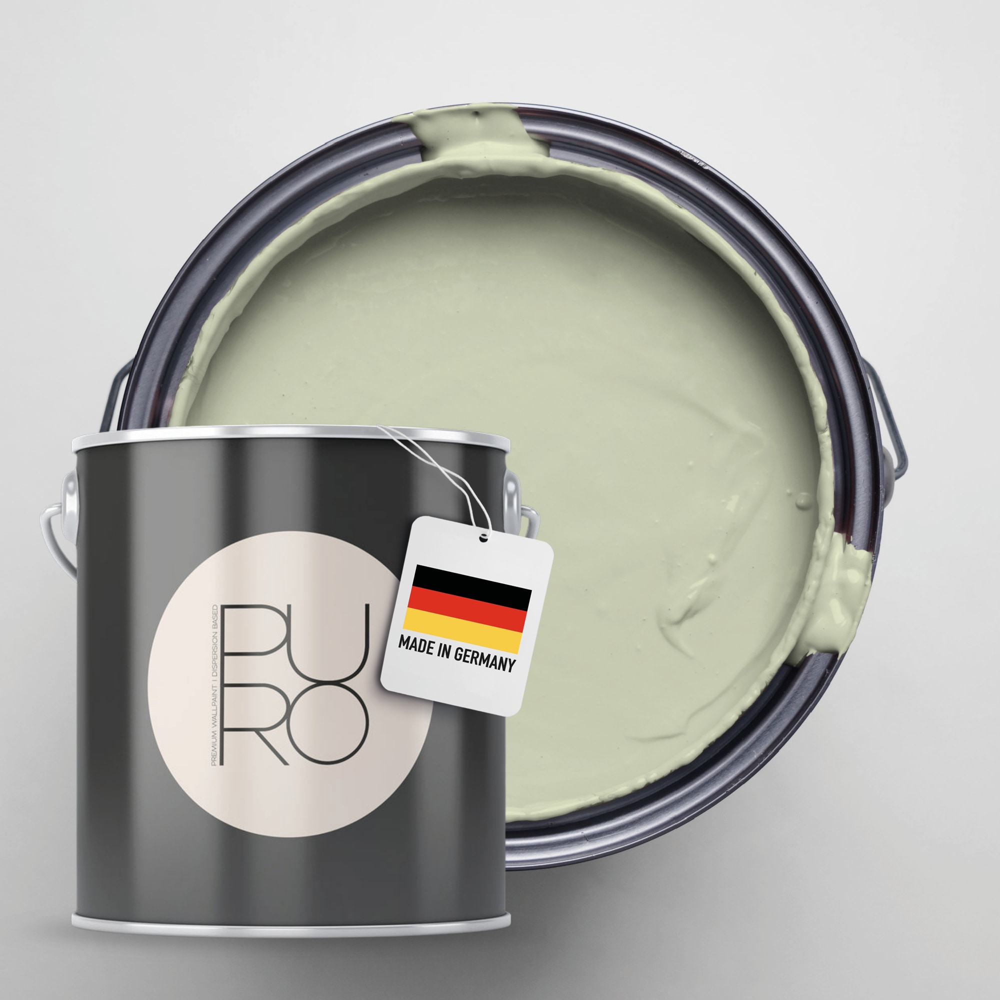 A.S. Création Wandfarbe "Premium Innenwandfarbe PURO Tuchmatt gentle lime" ideal für Wohnzimmer, Schlafzimmer, Flur und Küche, Farbwelt Grün