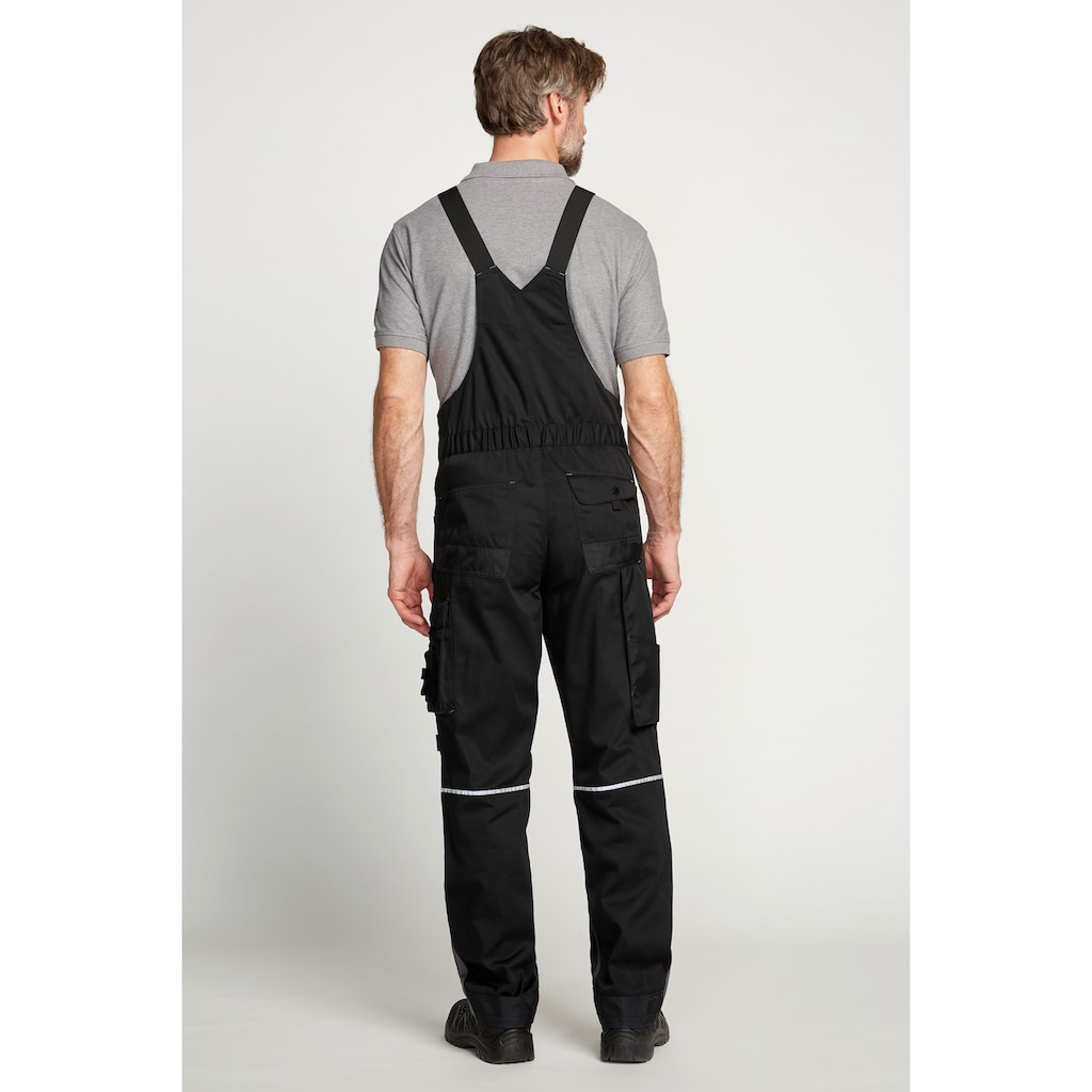 Northern Country Latzhose, (langlebig durch 3-fach Innenbeinnaht und viele Verriegelungspunkte), mit vielen Cordura® Verstärkungen, elastischer Bund, mit 11 Taschen