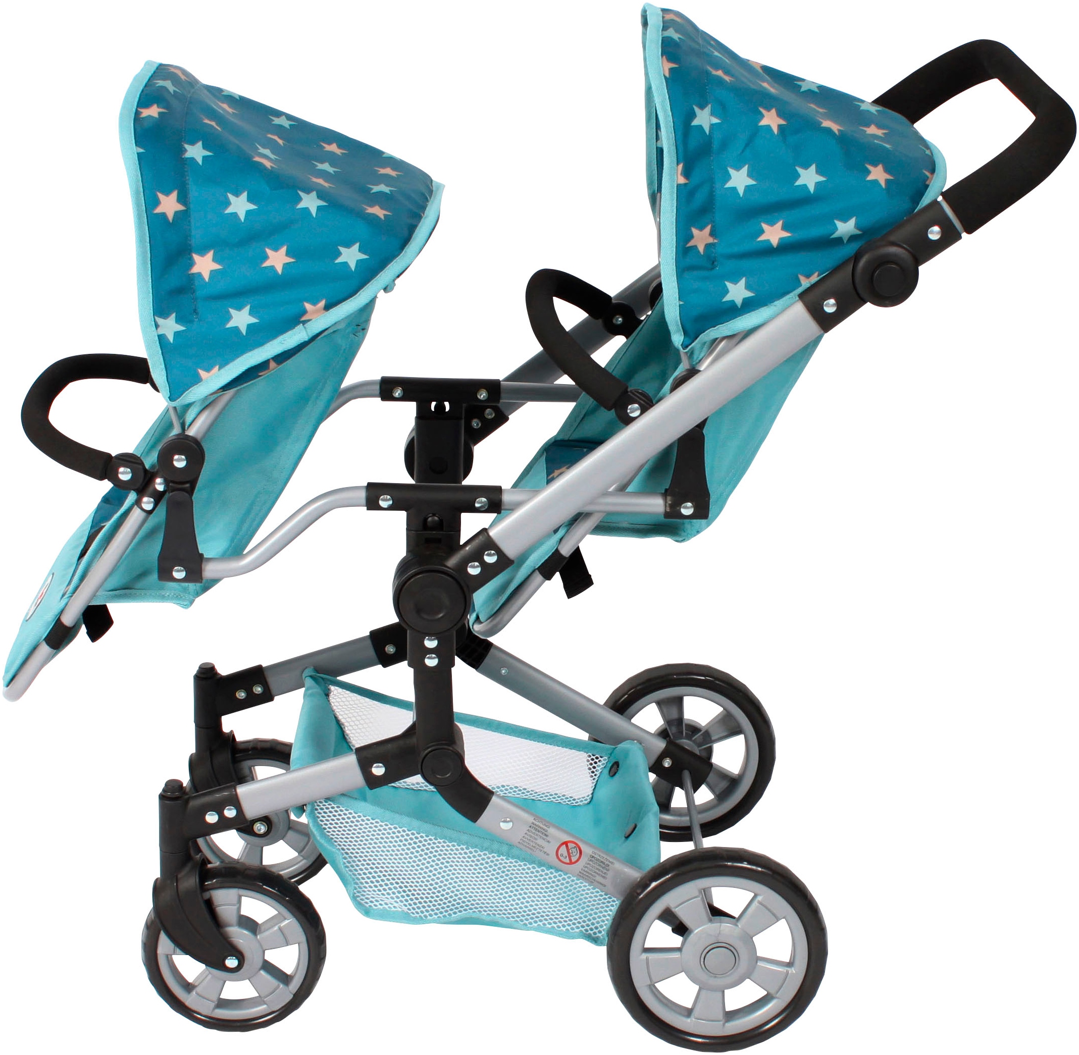 CHIC2000 Puppen-Zwillingsbuggy »Linus Duo«, mit zwei abnehmbaren, bis in Liegeposition verstellbaren Sportsitzen