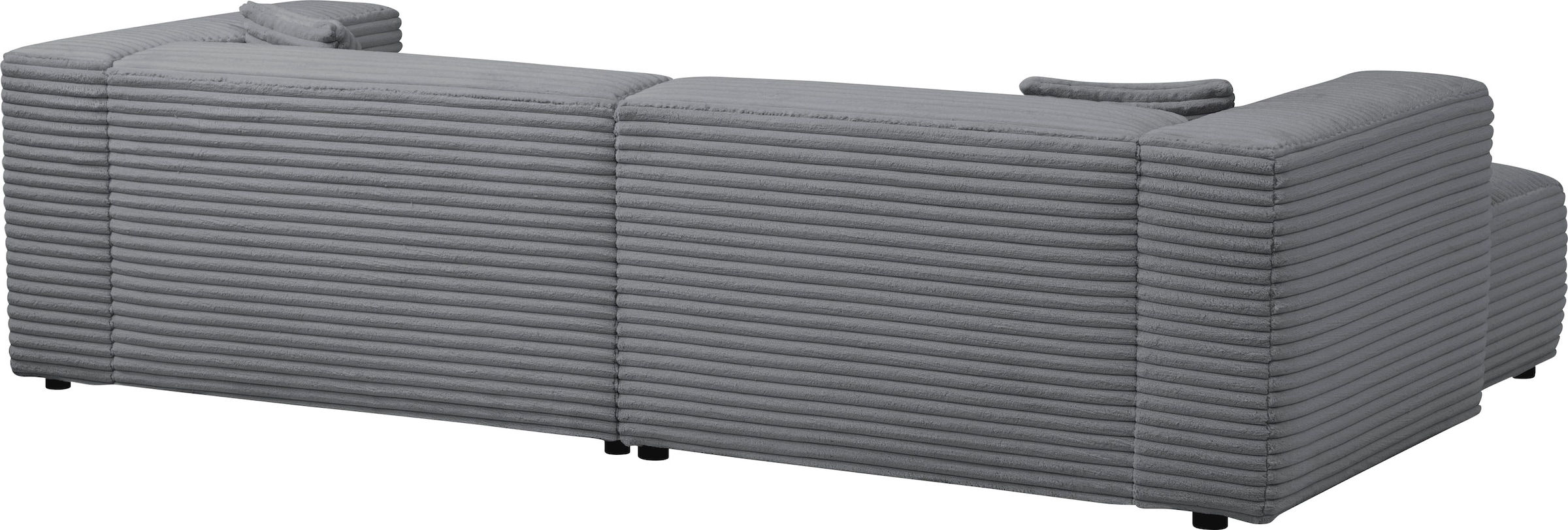 andas Ecksofa »BAKELS, L-Form in Cord oder Boucle-Stoff, moderne Couch«, wahlweise Recamiere rechts/links, bequemer Sitzkomfort