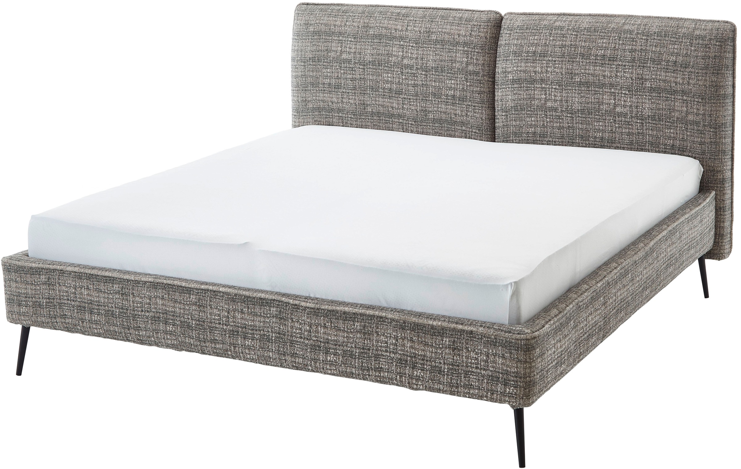 Thumbnail - meise.möbel Polsterbett "Infinity erhältlich in verschiedenen Farben und Breiten" mit schwarzen Metallfüßen