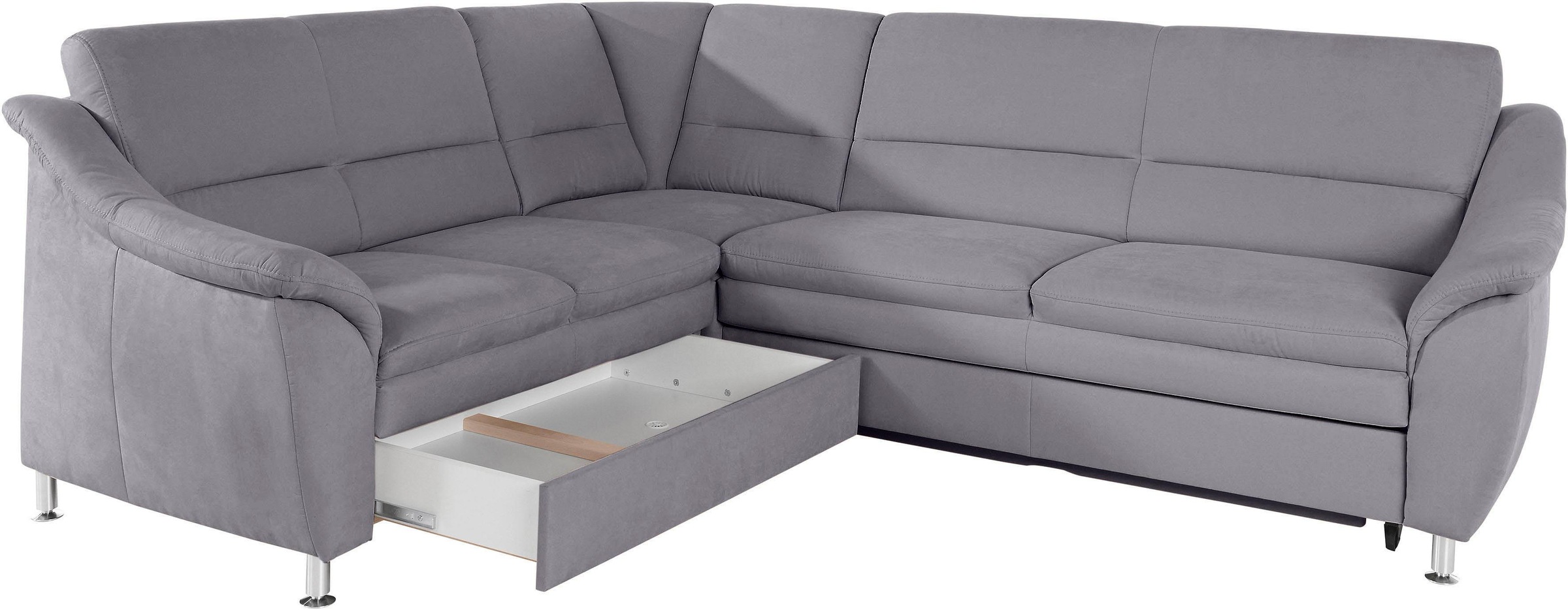 Places of Style Ecksofa »Cardoso L-Form«, Federkern, wahlweise mit Bett, Schubkasten, teilweise Relaxfunktion