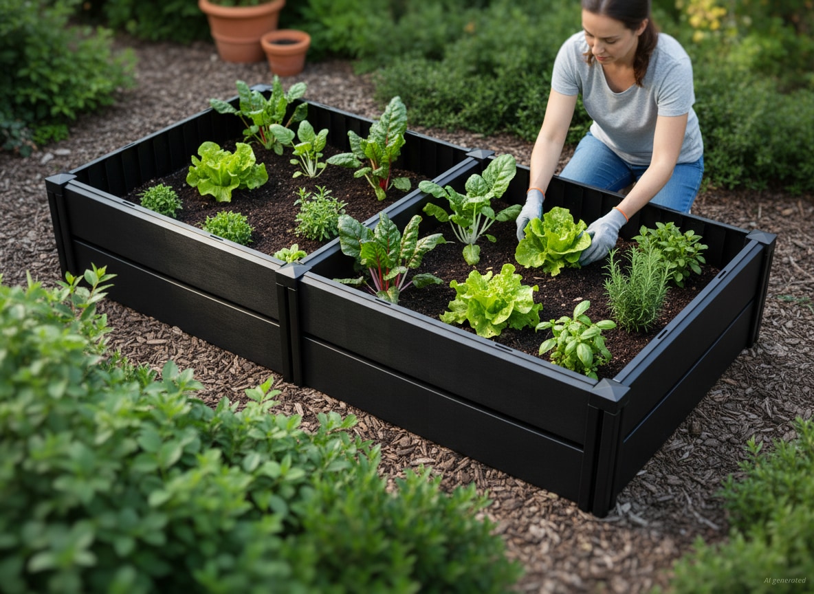 KHW Hochbeet »"Demeter L" aus wetterbeständigem Kunststoff« BxTxH: 158x82x31 cm, 336 Liter