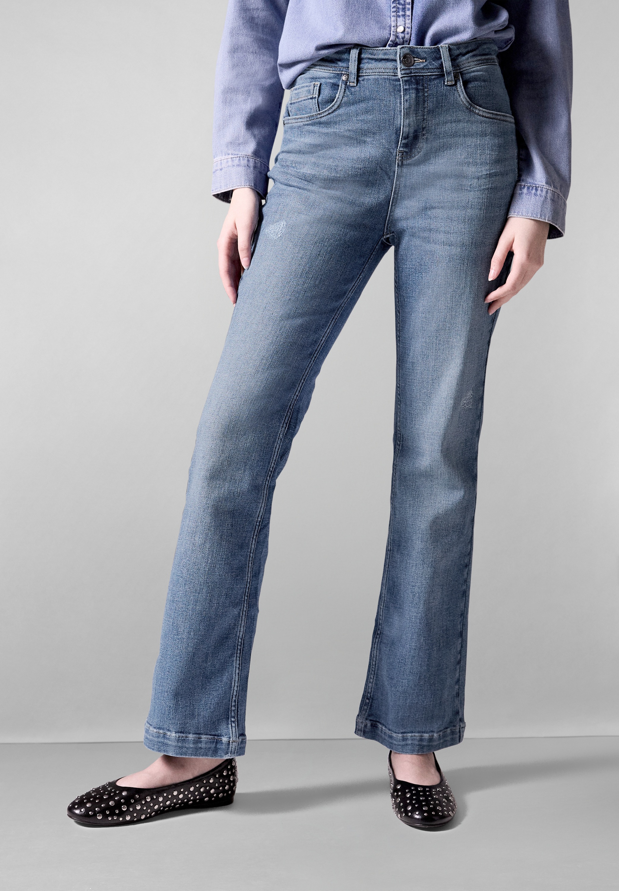 STREET ONE STUDIO Slim-fit-Jeans, High Waist