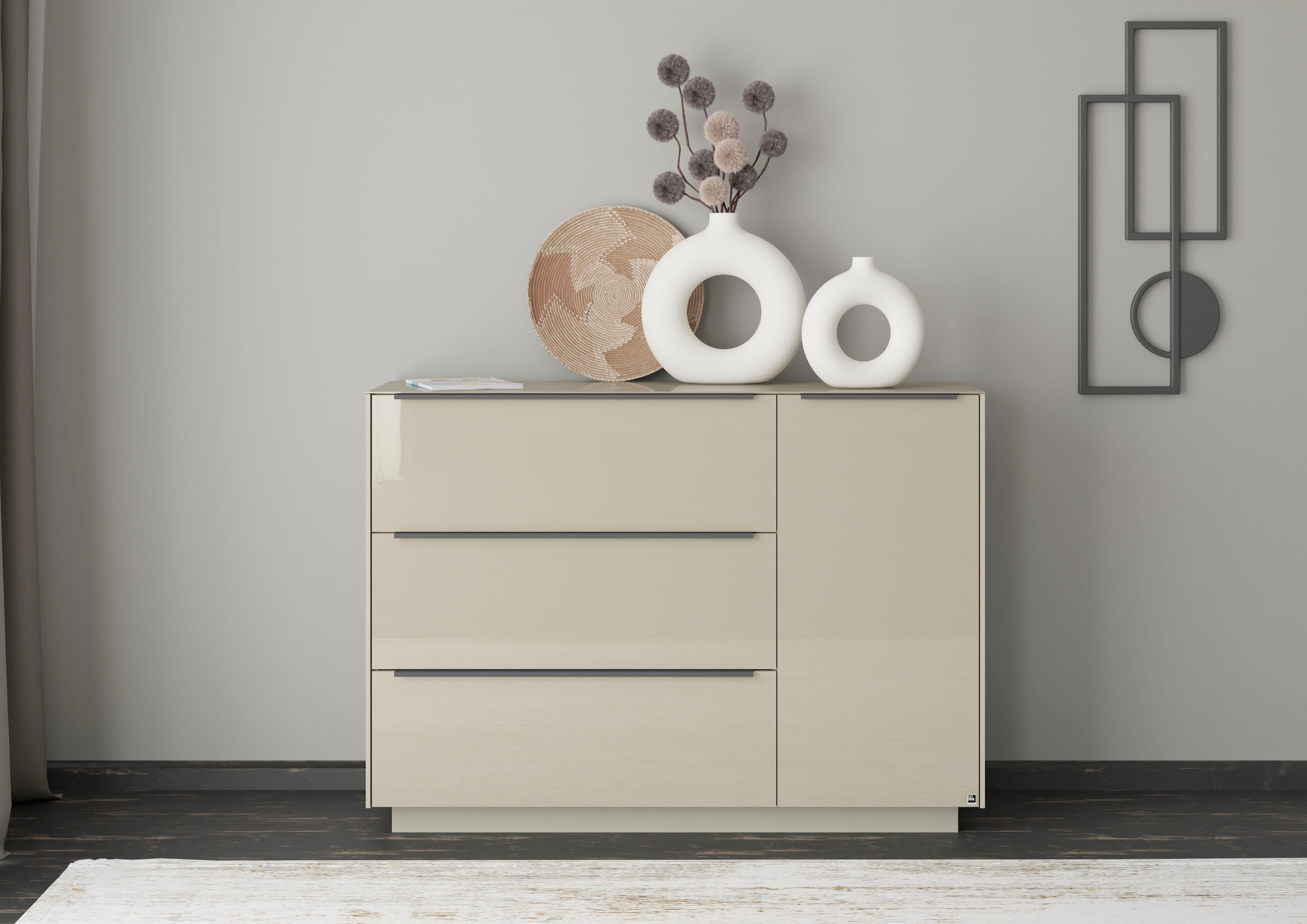 set one by Musterring Sideboard "Reno" 1 Stk. tlg. Mit Sockel in diversen Farben, 102 cm Höhe & Farbauswahl