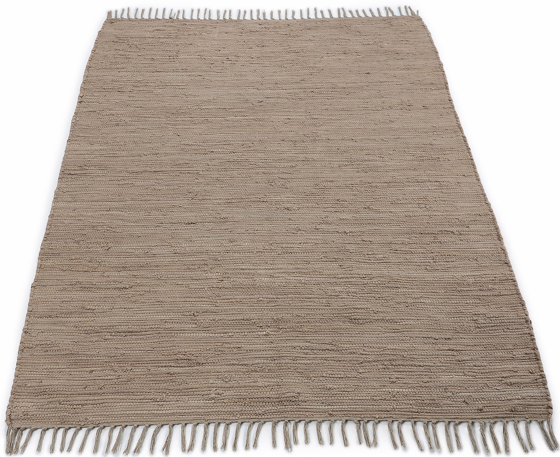 carpetfine Teppich "Kelim Chindi uni, auch als Läufer" rechteckig 5 mm Höhe günstig online kaufen