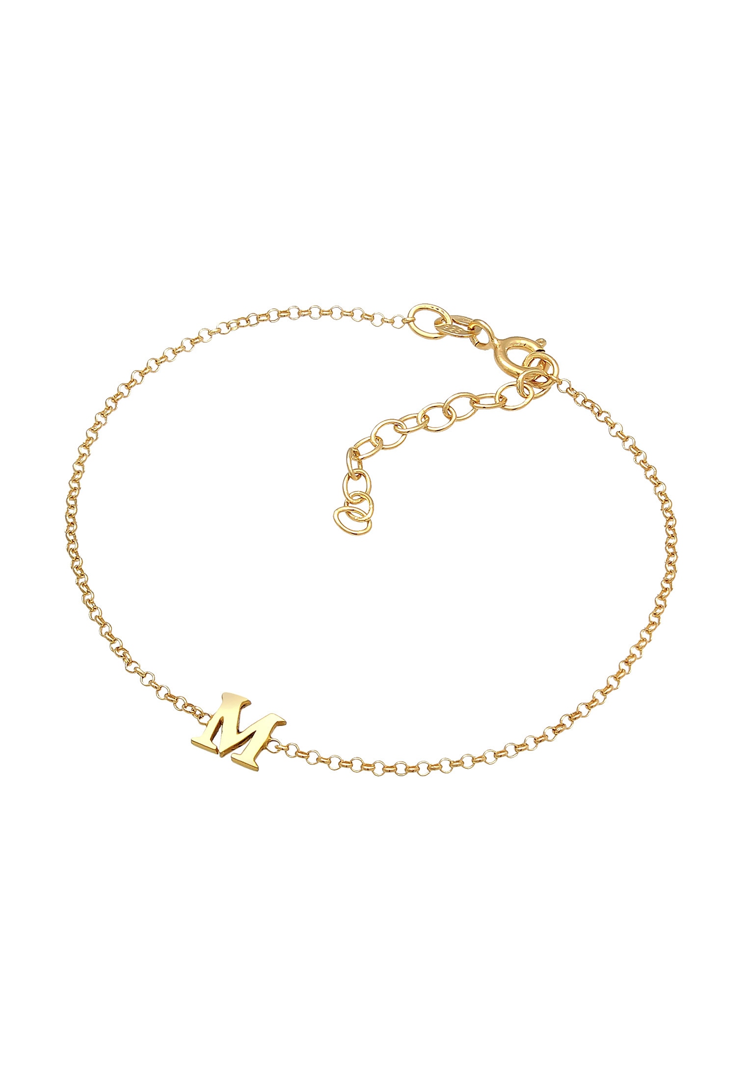 Elli Armband »Buchstaben Initialen Anhänger M 925 Silber«