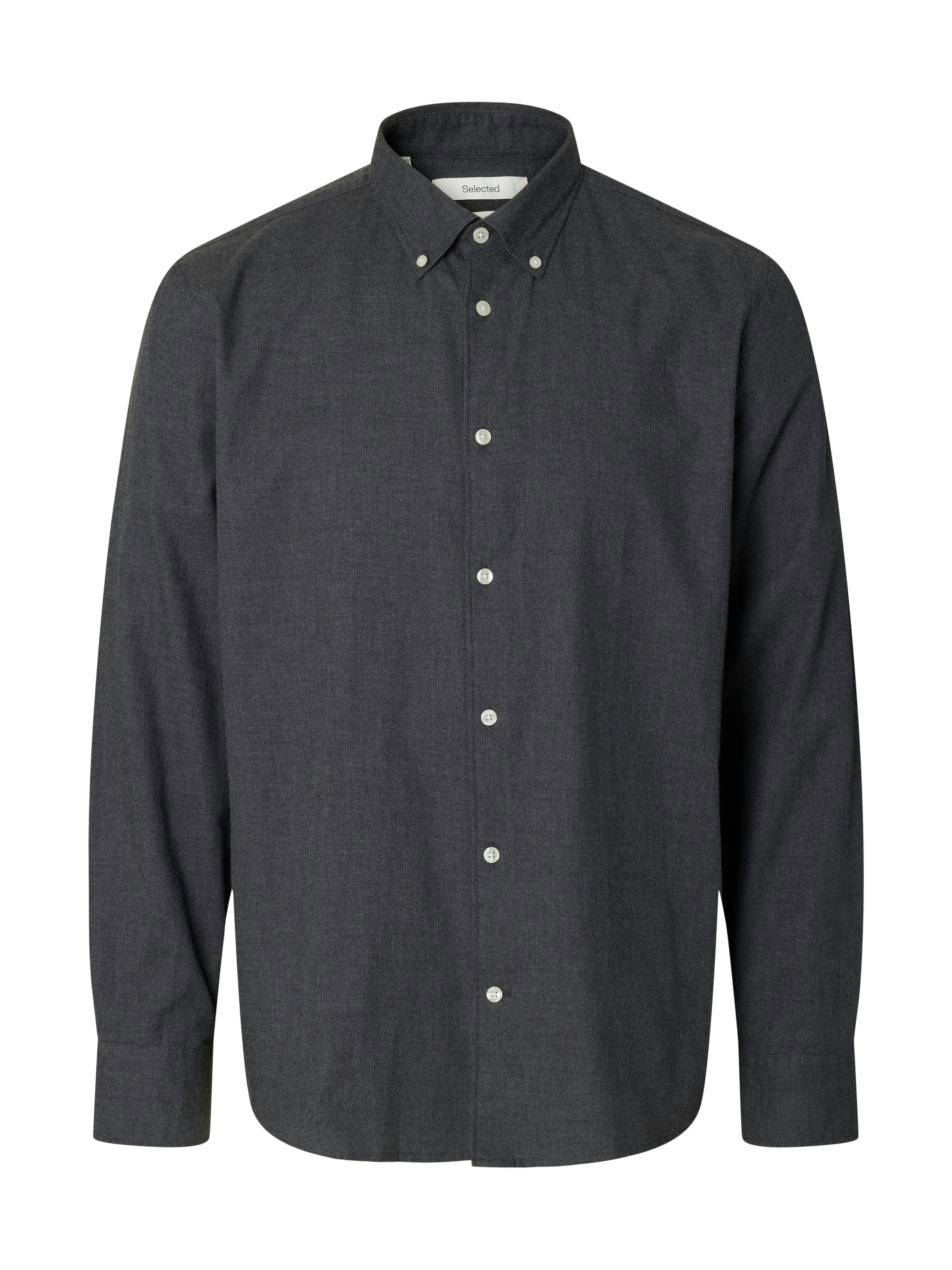 SELECTED Langarmhemd »SLMREGCOLE JAY MELANGE LS SHIRT NOOS« Baumwolle, regular fit