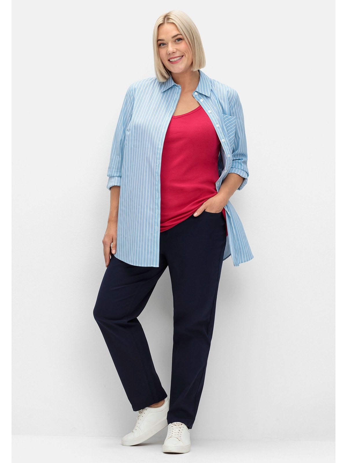 Sheego Tanktop »Große Größen«, fein gerippte Shirtware