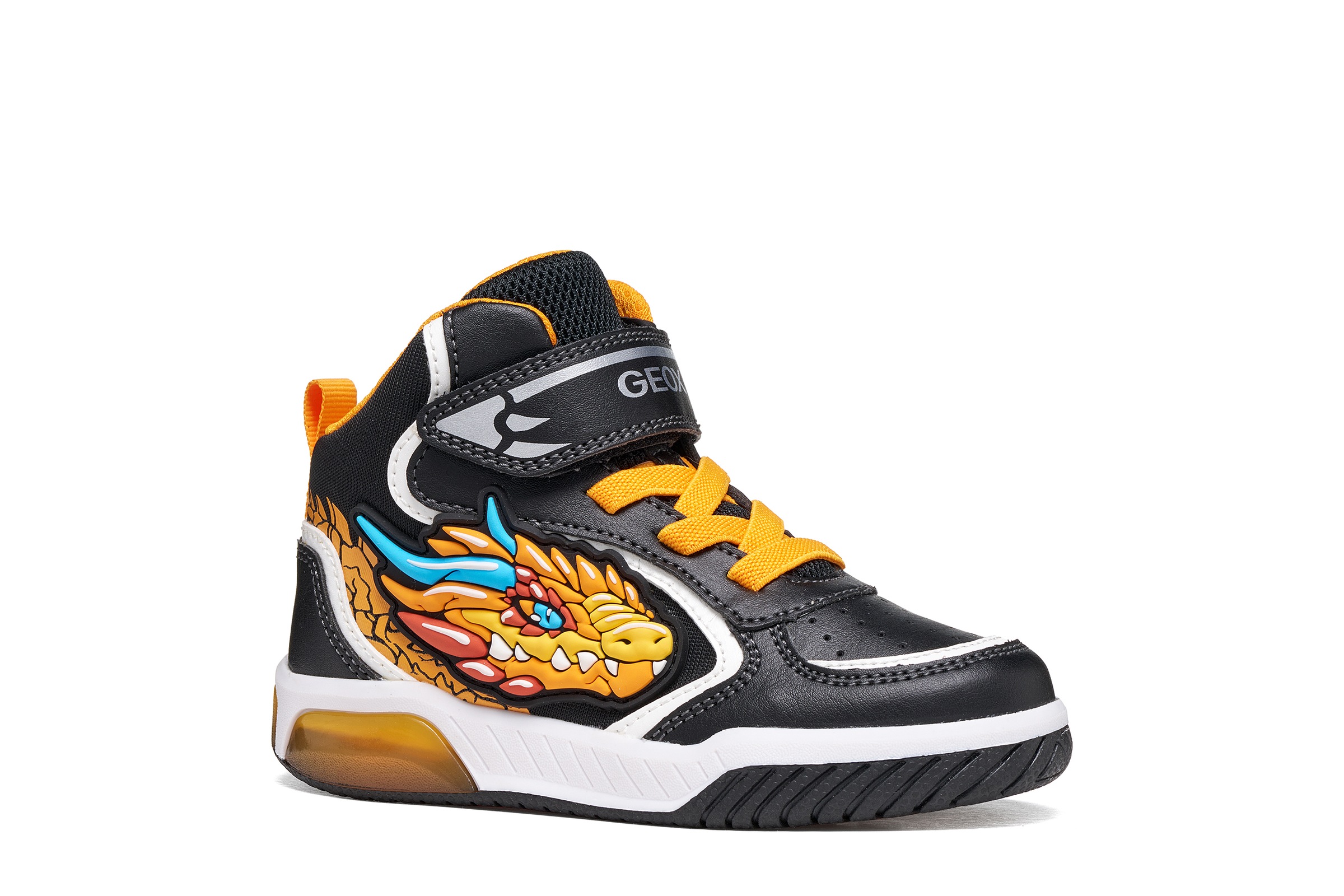 Geox Sneaker "J INEK BOY - Blinkschuh" Motiv-Boots mit Blinkfunktion, Größenschablone zum Download