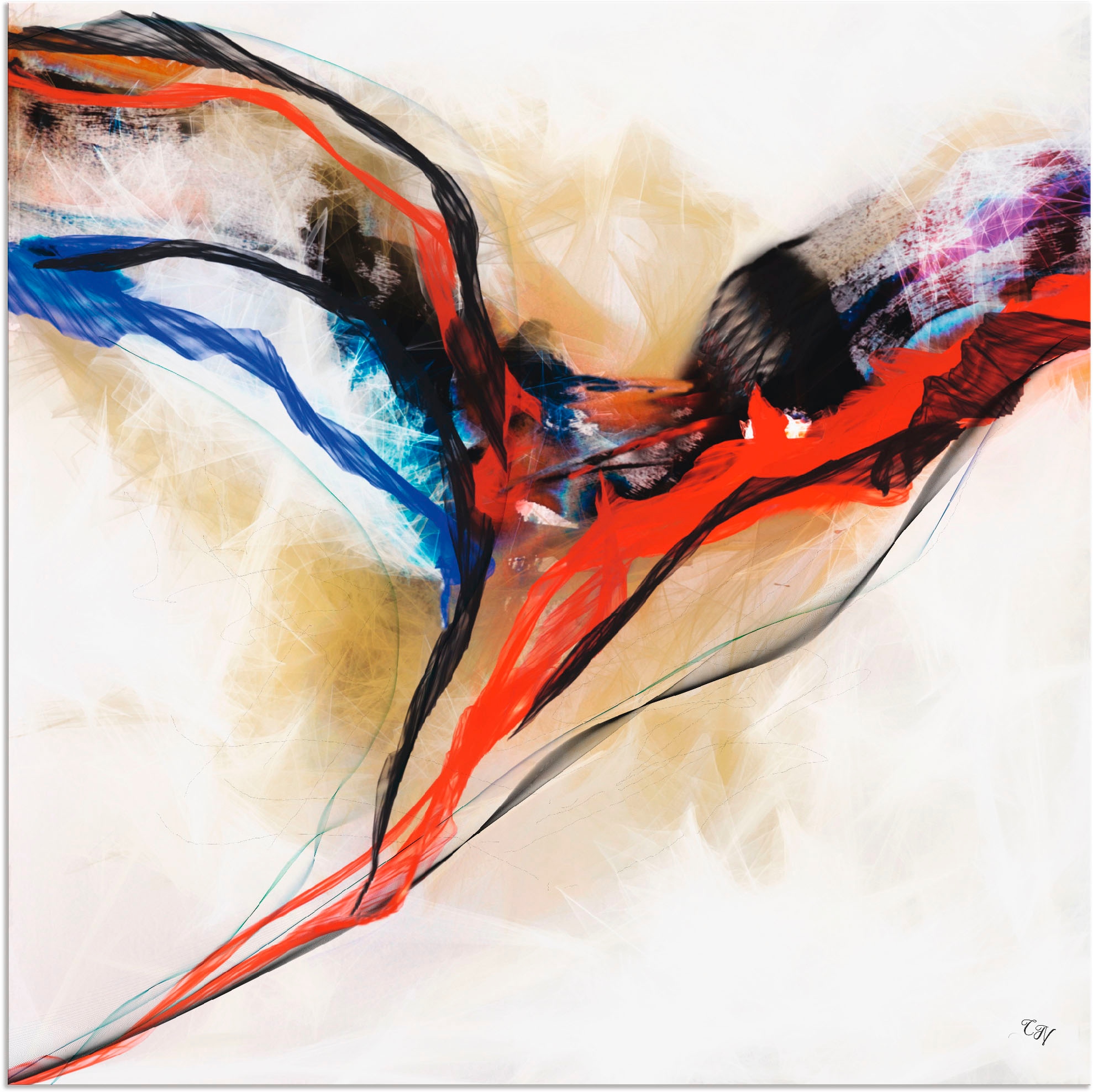 Artland Wandbild "Engel - abstrakt I" Muster 1 Stk. tlg. als Alubild, Poste günstig online kaufen