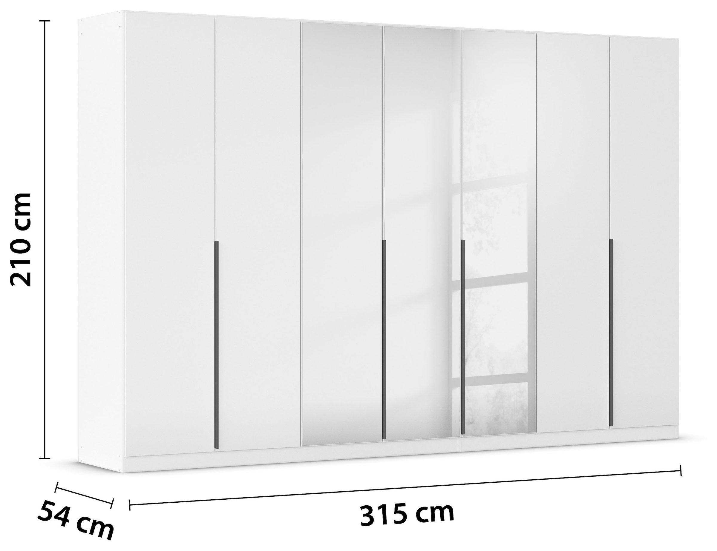 rauch Drehtürenschrank »Kleiderschrank Schrank Garderobe AGORDO mit Dekor- oder Hochglanzfront«, (in zwei Griff-Farben), durchdachte Innenausstattung, in 6 Breiten und 2 Höhen MADE IN GERMANY
