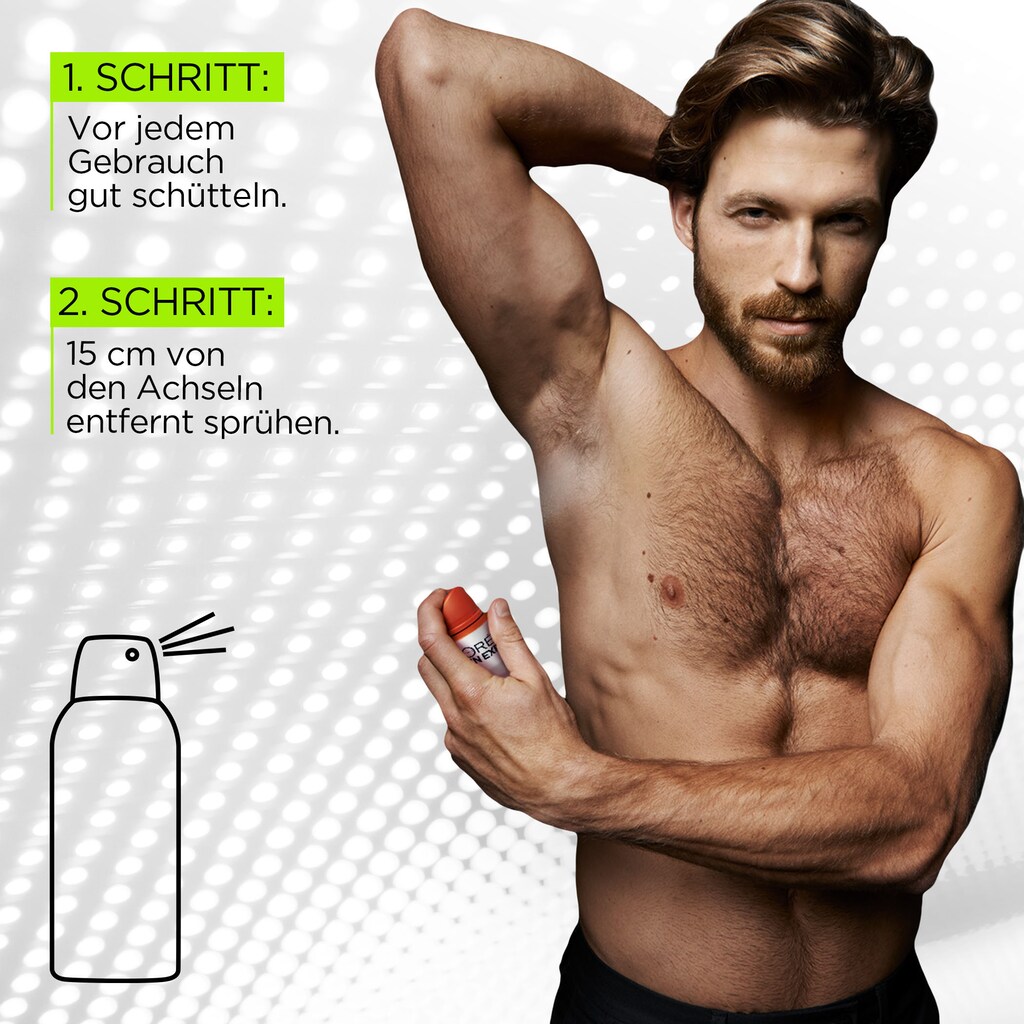 L'ORÉAL PARIS MEN EXPERT Deo-Spray »Deo Shirt Control«, (Packung, 6 tlg.)